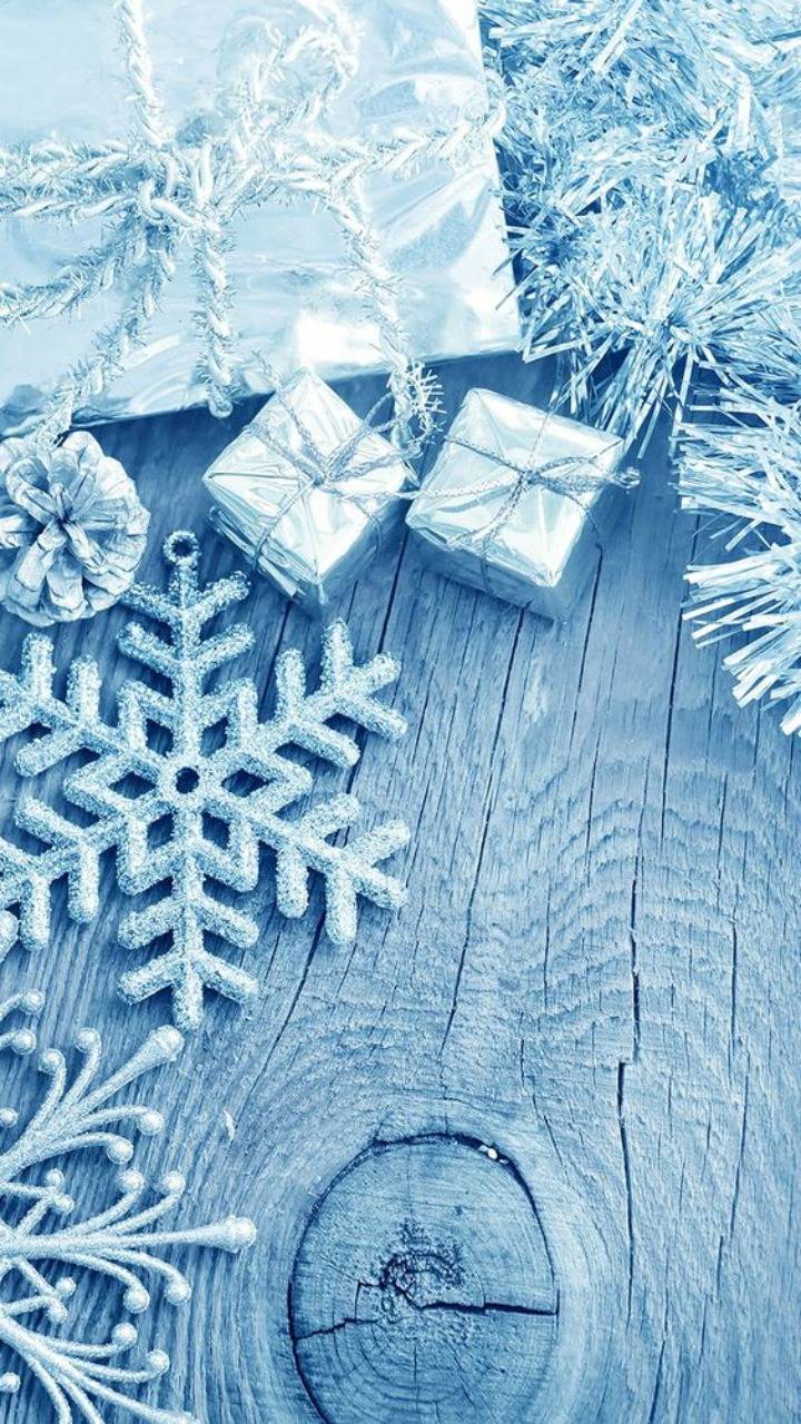 Aesthetic Christmas Blue Wallpapers Wallpaper Cave