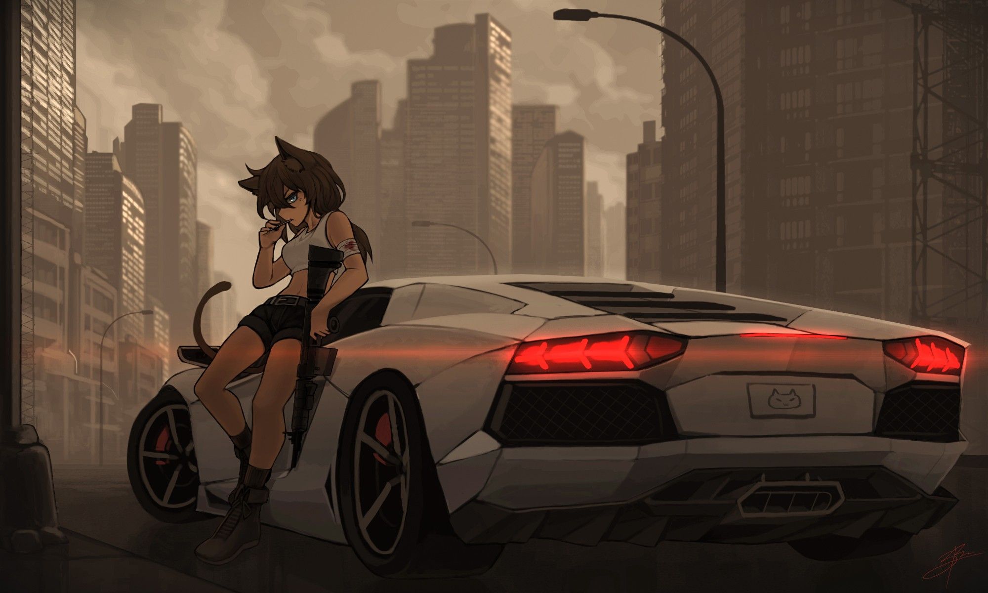 Anime Car Desktop Wallpapers Wallpaper Cave