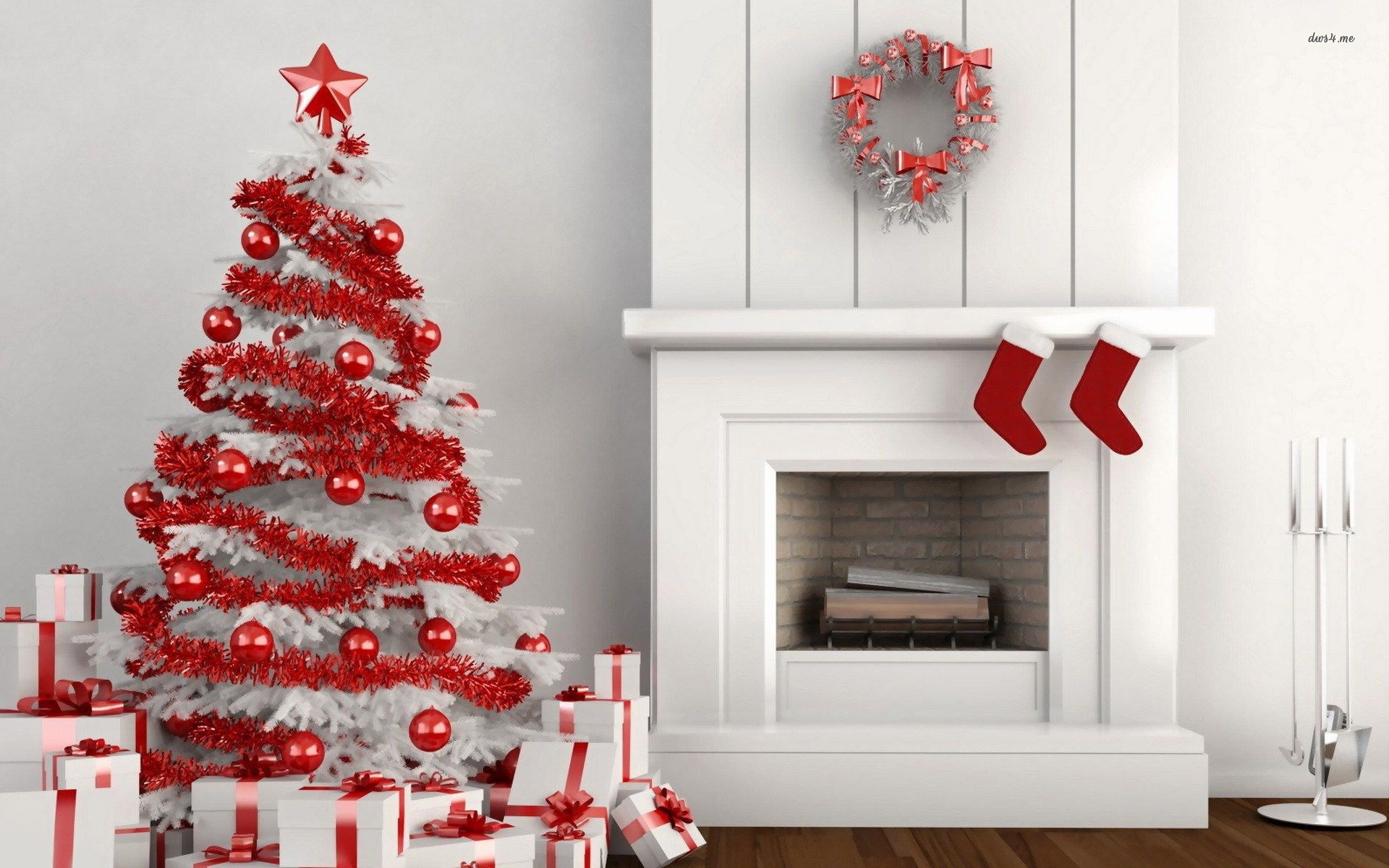 Red And White Christmas Wallpapers Wallpaper Cave