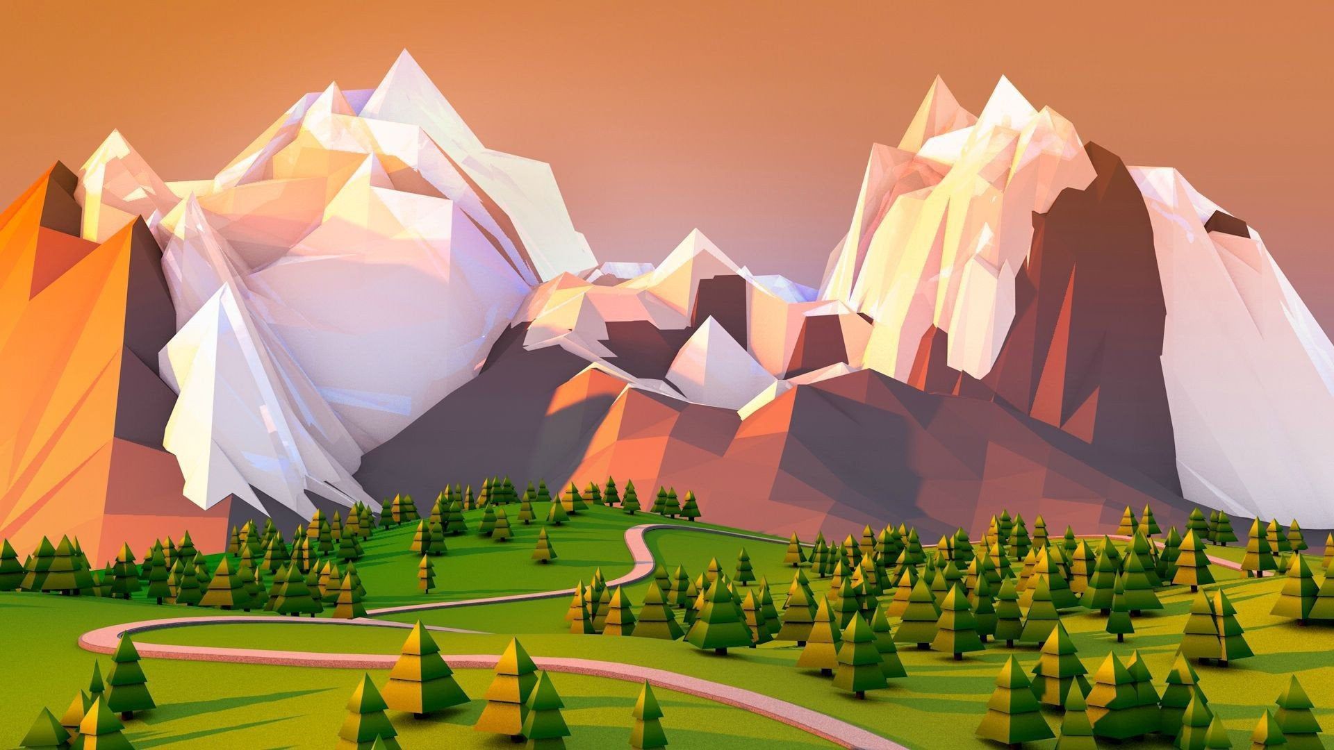 Cartoon Landscape Wallpapers Wallpaper Cave