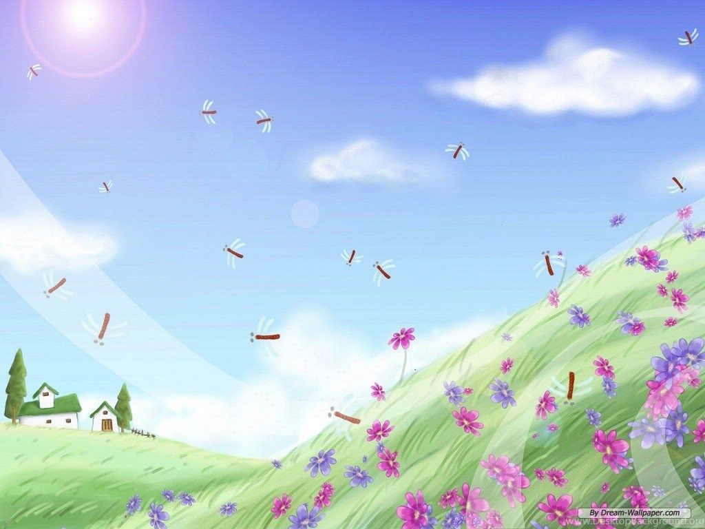 Cartoon Landscape Wallpapers Wallpaper Cave