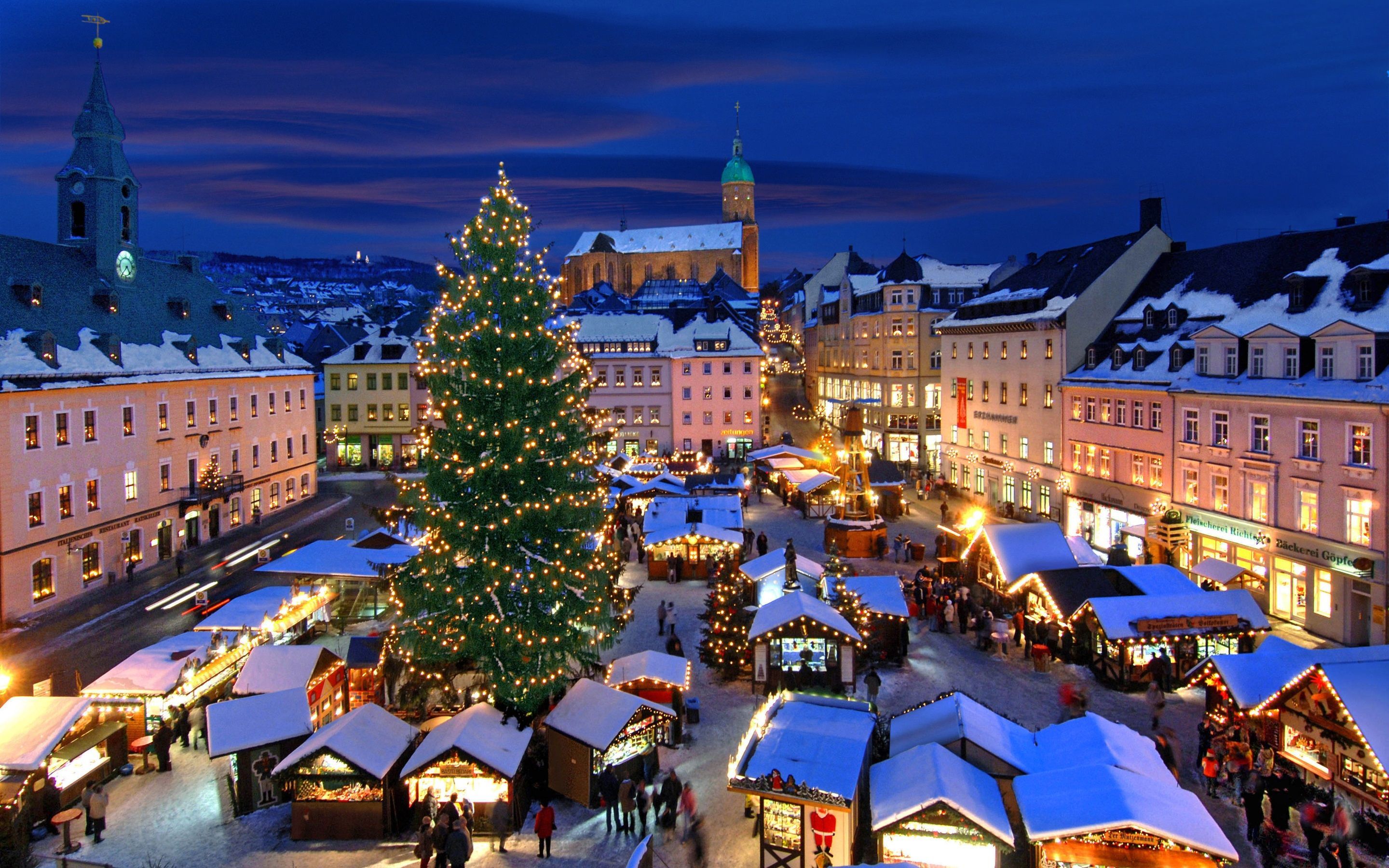 Winter Christmas Market Wallpapers Wallpaper Cave