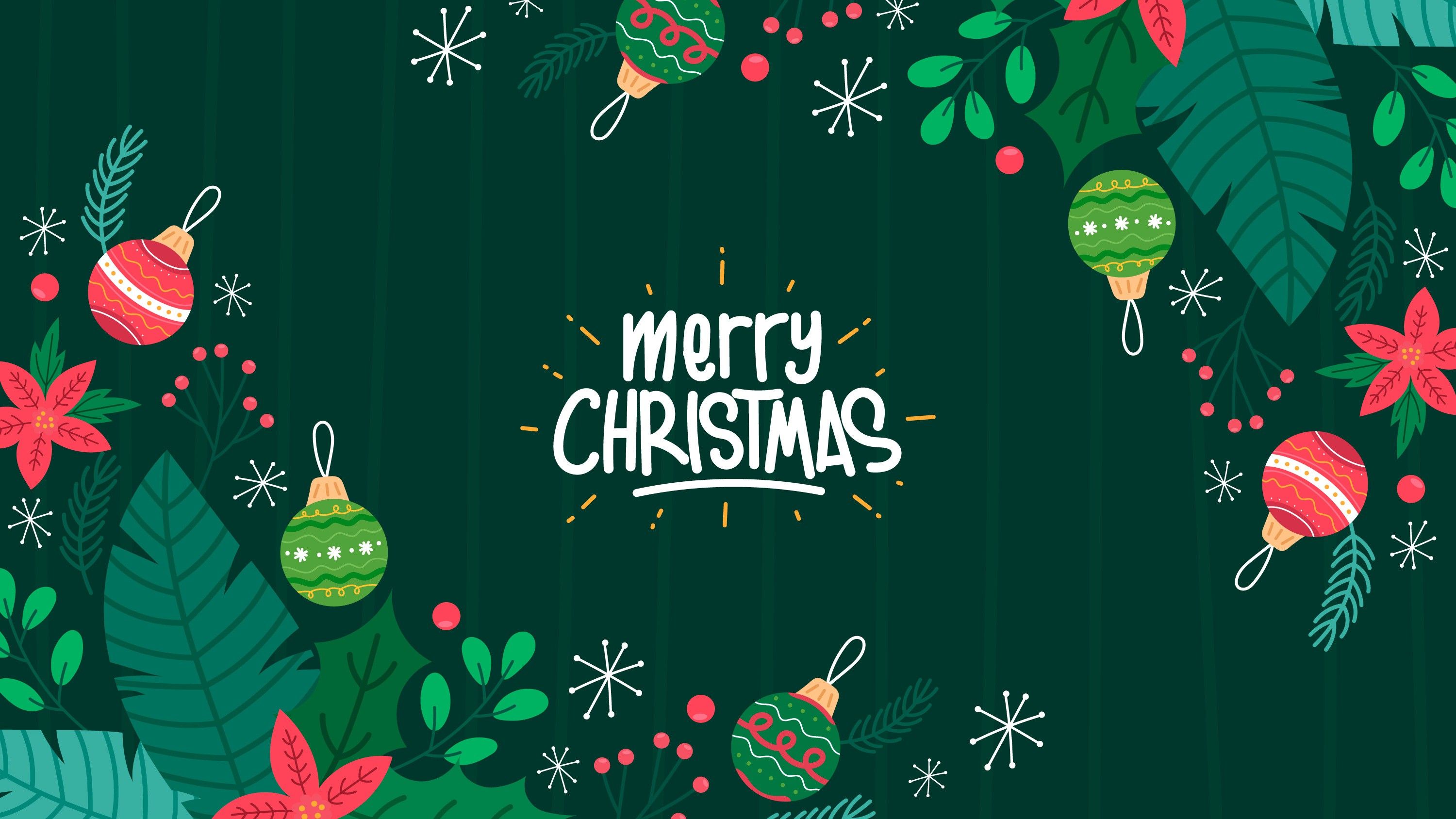 Merry Christmas Green Wallpapers Wallpaper Cave