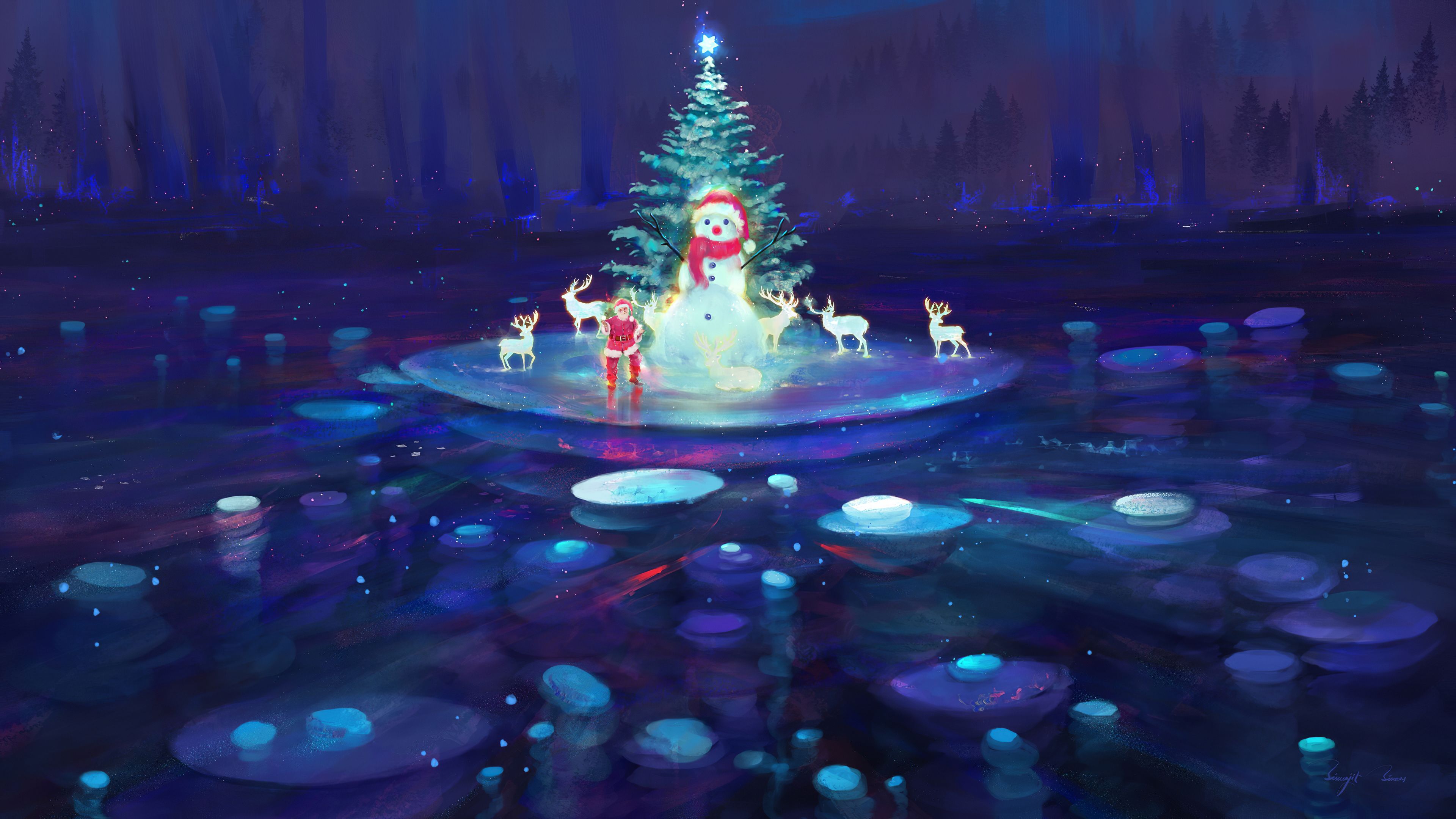 Art Christmas Wallpapers - Wallpaper Cave