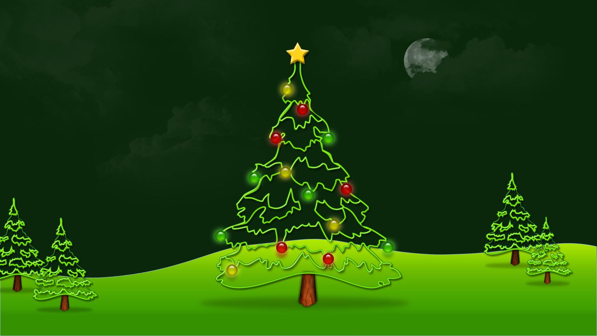 Christmas Cartoon Tree Wallpapers Wallpaper Cave
