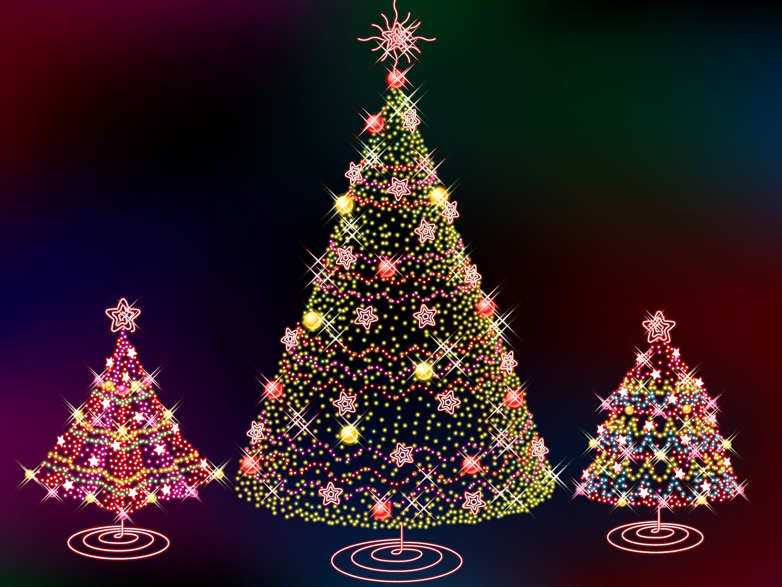 Christmas Cartoon Trees Wallpapers Wallpaper Cave