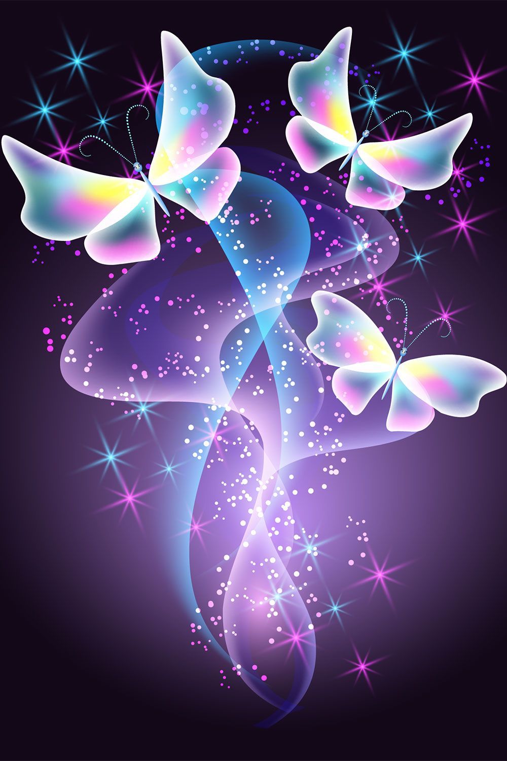 Neon Butterfly Wallpapers Wallpaper Cave