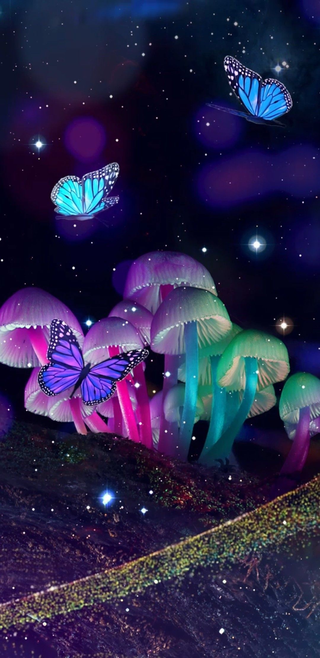 Neon Butterfly Wallpapers Wallpaper Cave
