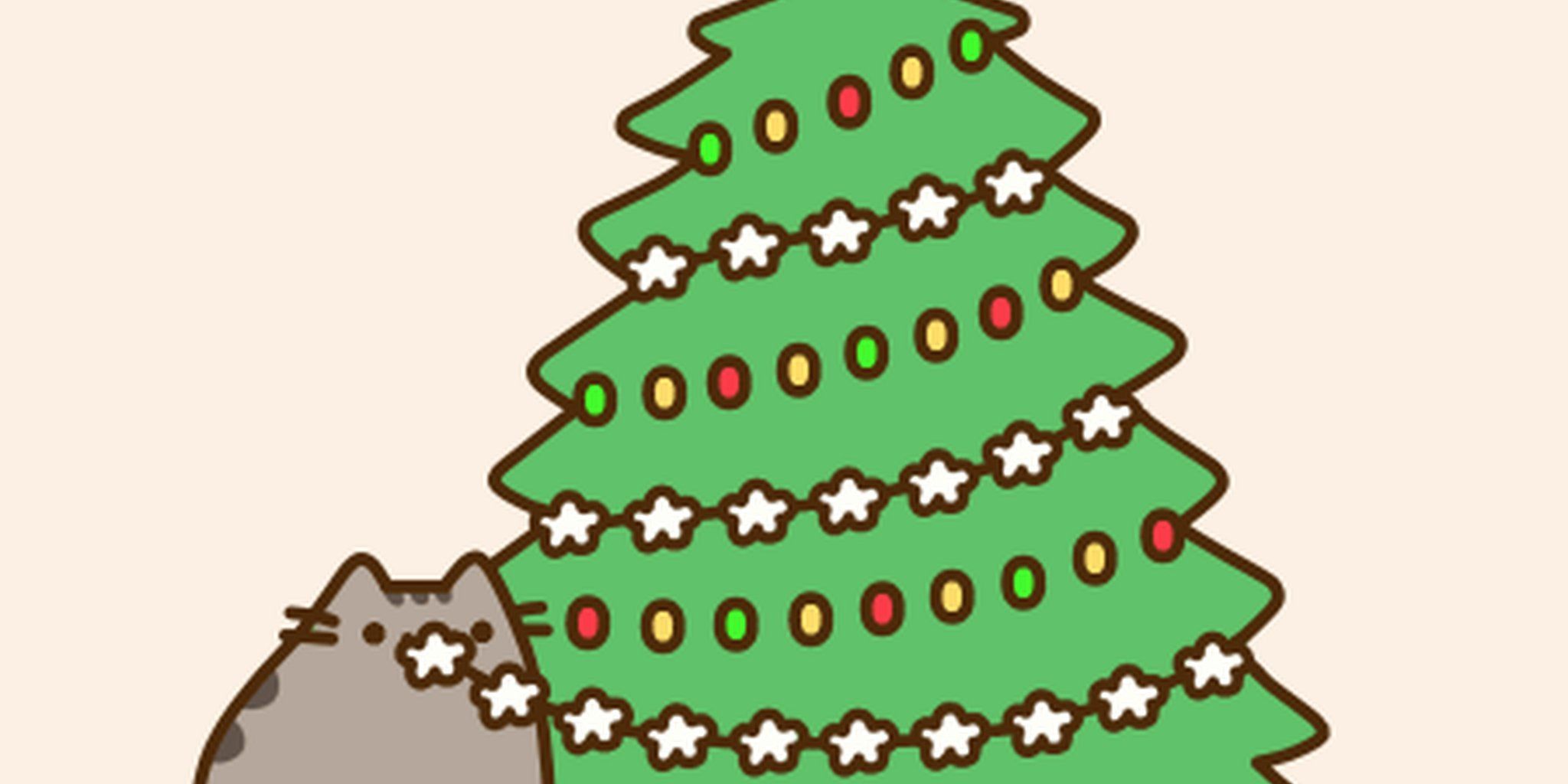 Pusheen Christmas Background Pusheen Christmas Desktop Wallpapers Wallpaper Cave