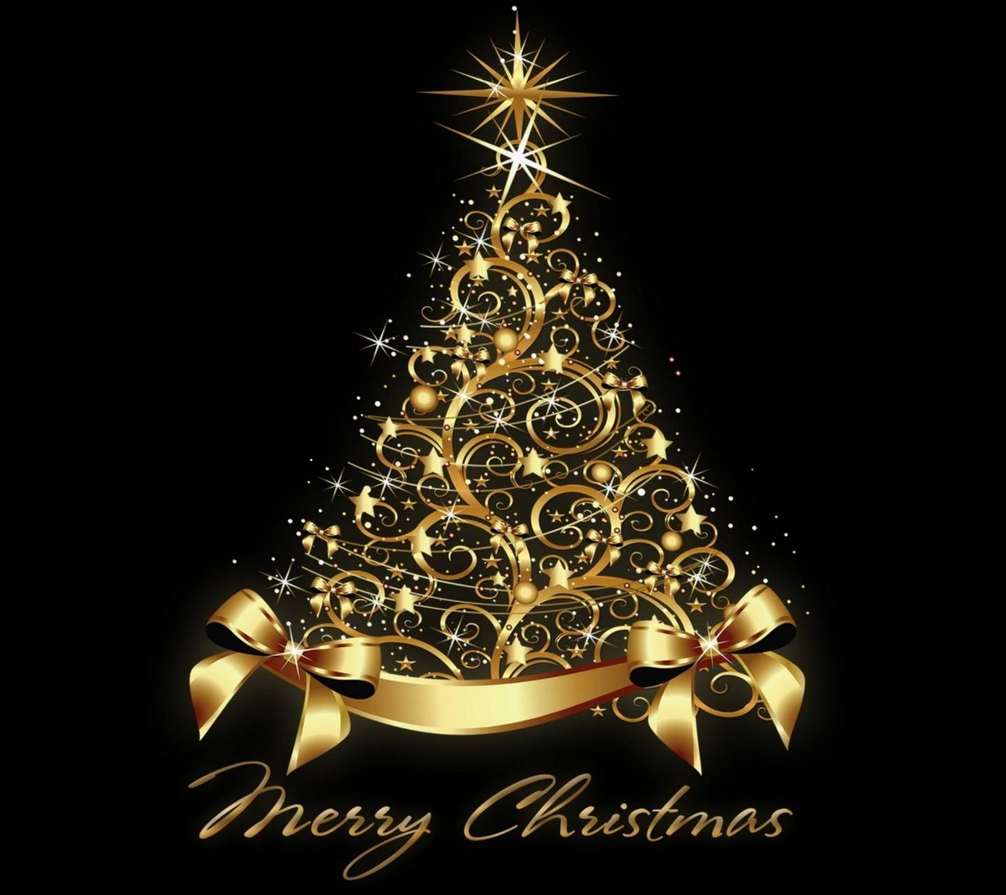 Gold Merry Christmas Wallpapers Wallpaper Cave