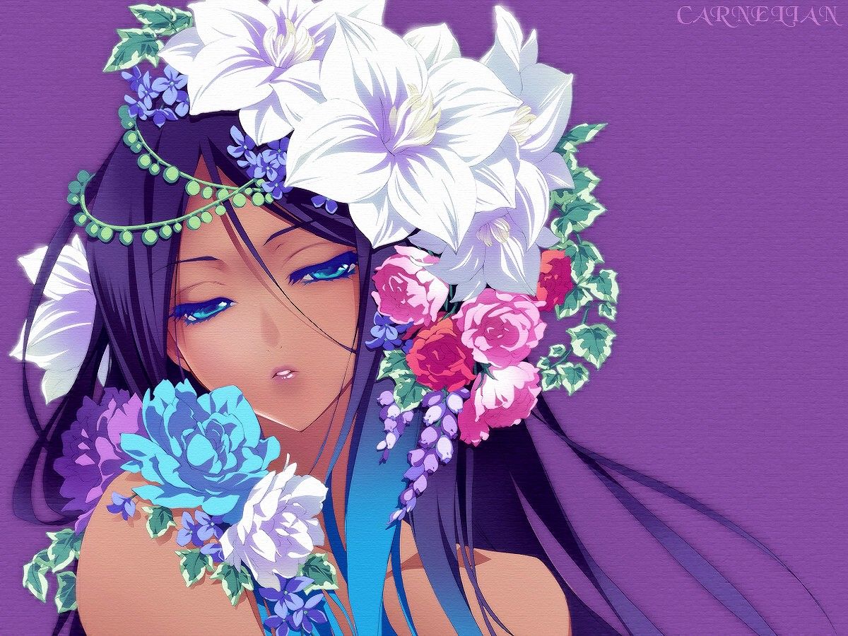 Blue Flowers Anime Wallpapers Wallpaper Cave
