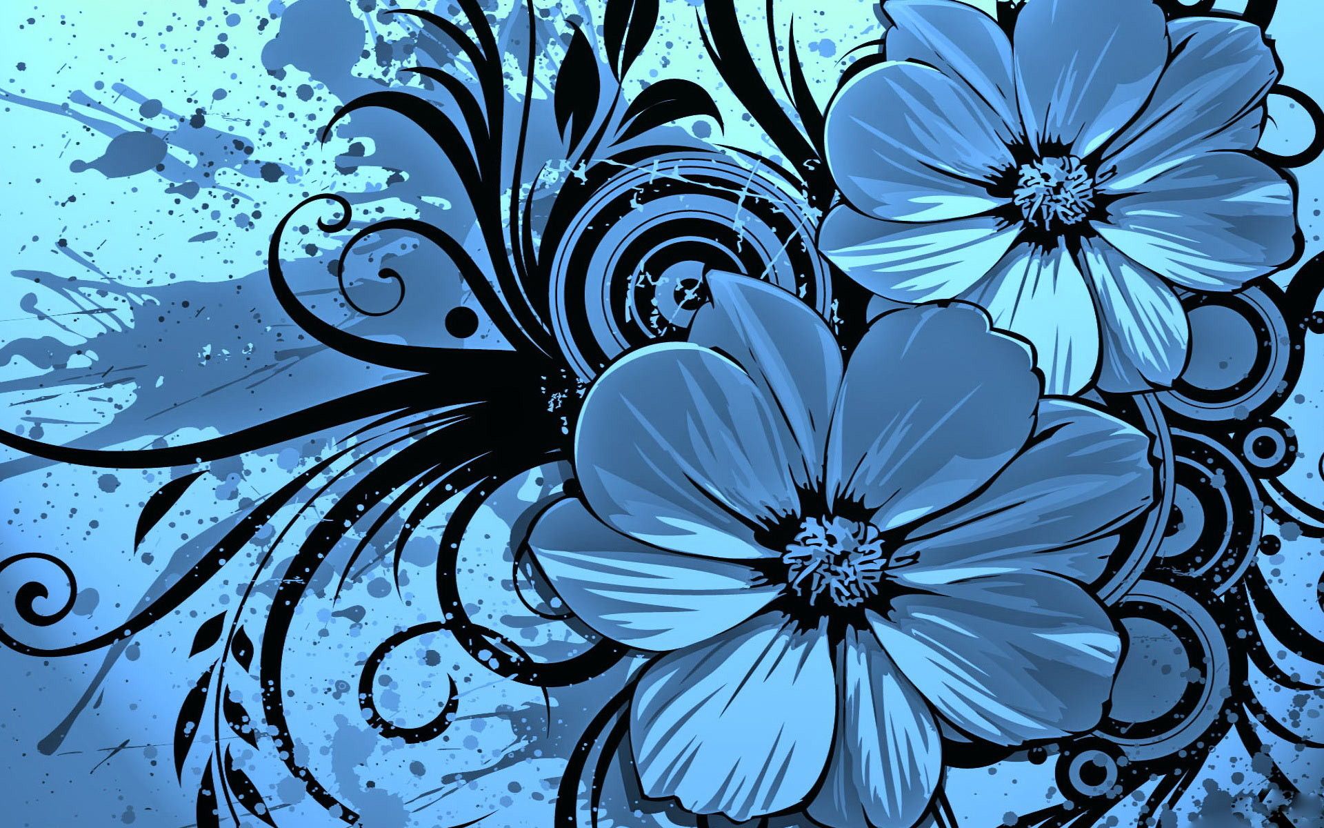 Blue Flowers Anime Wallpapers Wallpaper Cave