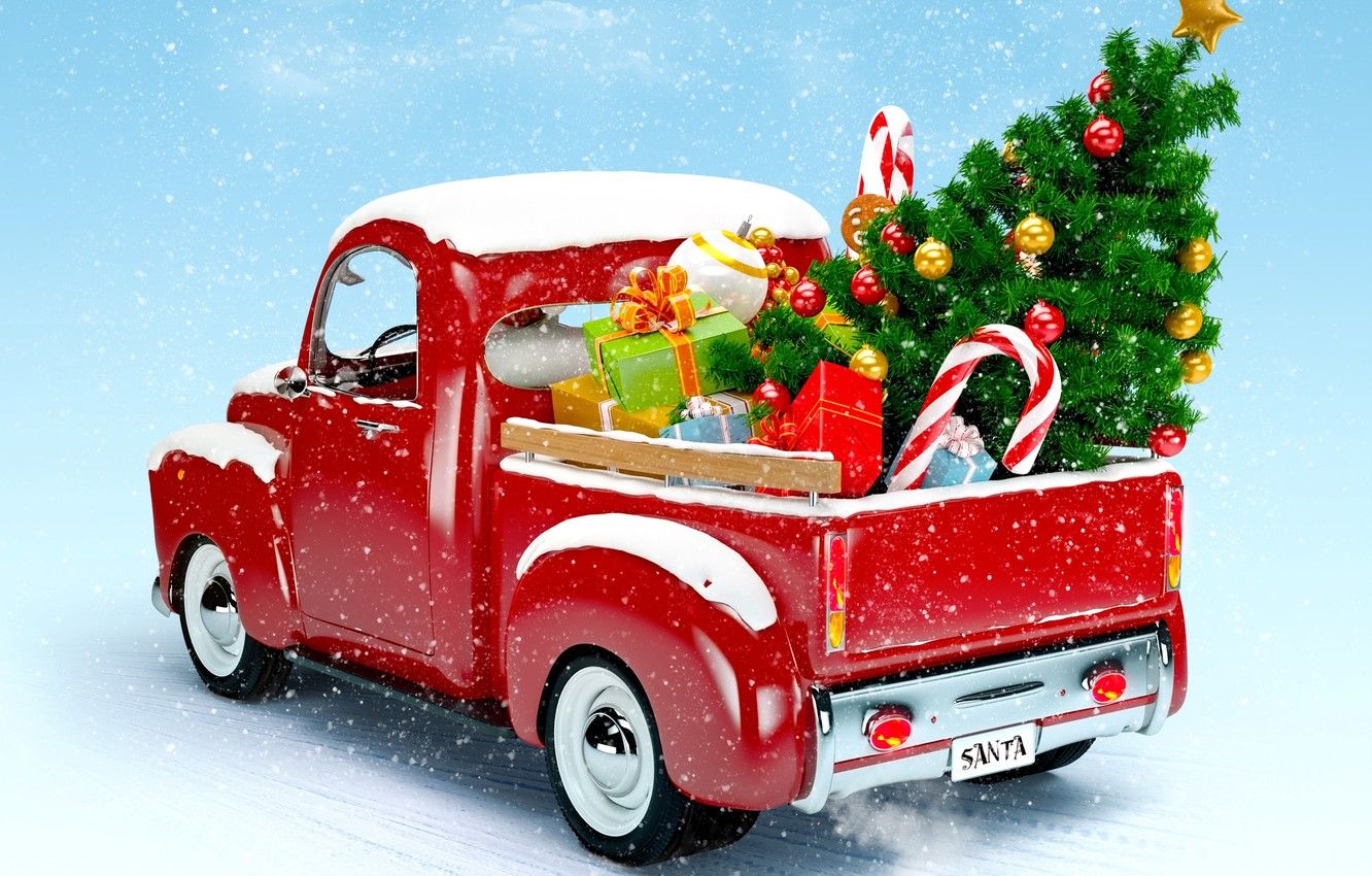 Red Truck Winter Wallpapers Wallpaper Cave