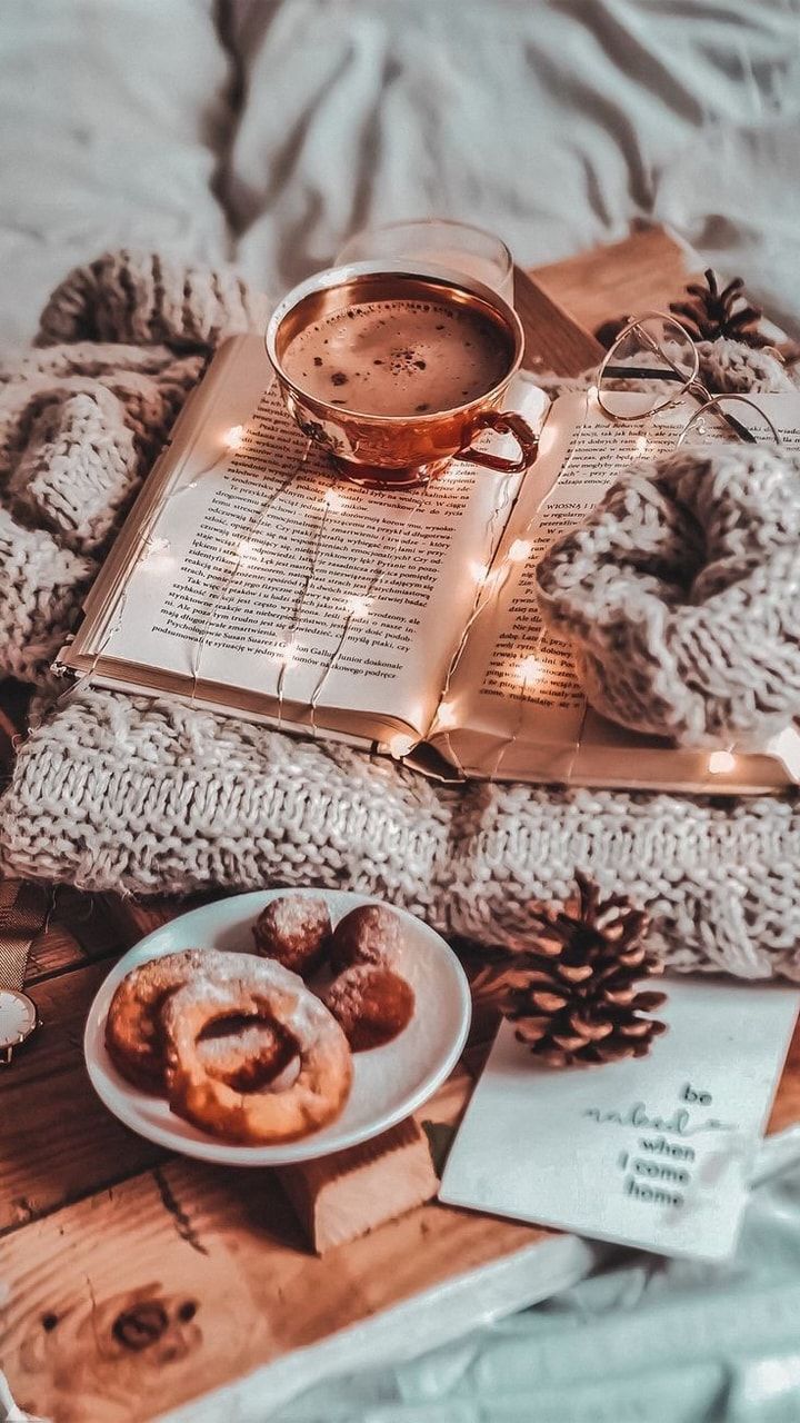 Books Coffee Winter Wallpapers Wallpaper Cave
