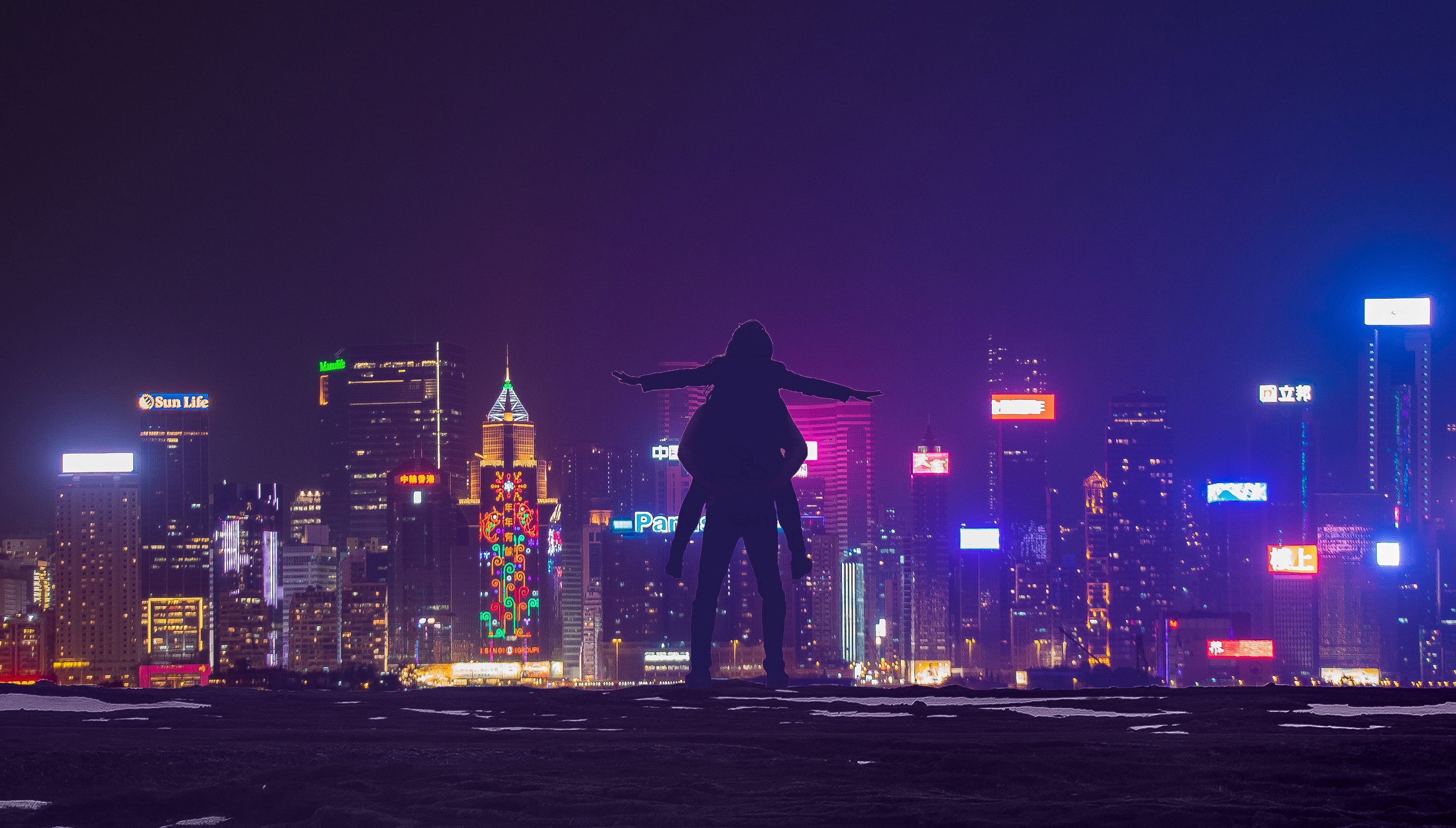 Purple City Lights Wallpapers Wallpaper Cave