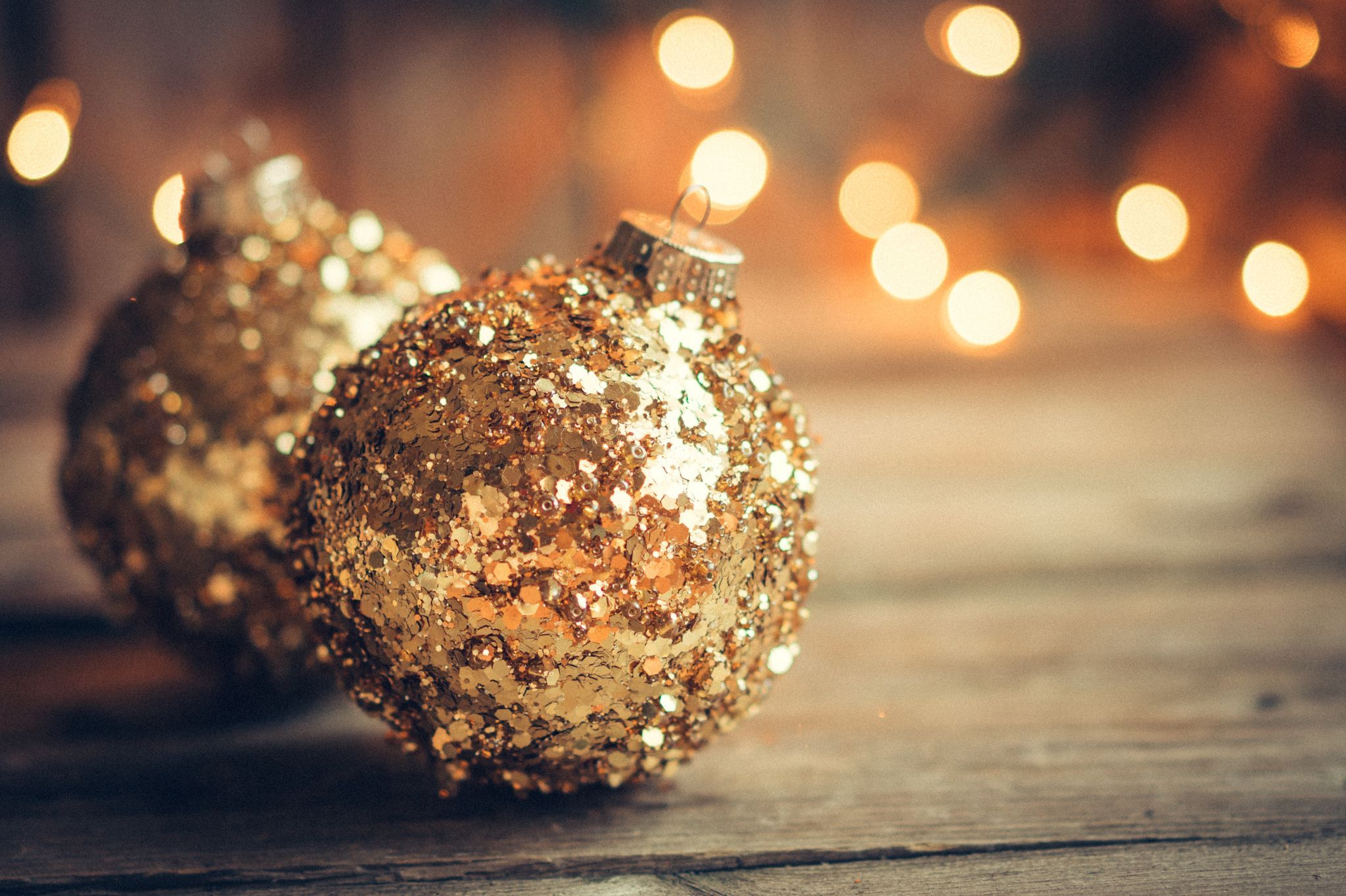 Christmas Golden Balls Wallpapers Wallpaper Cave