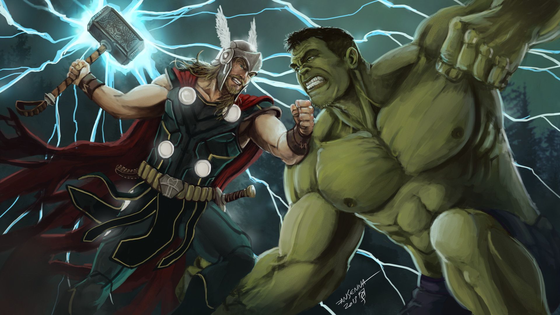 Hulk Vs Thor Wallpapers Wallpaper Cave