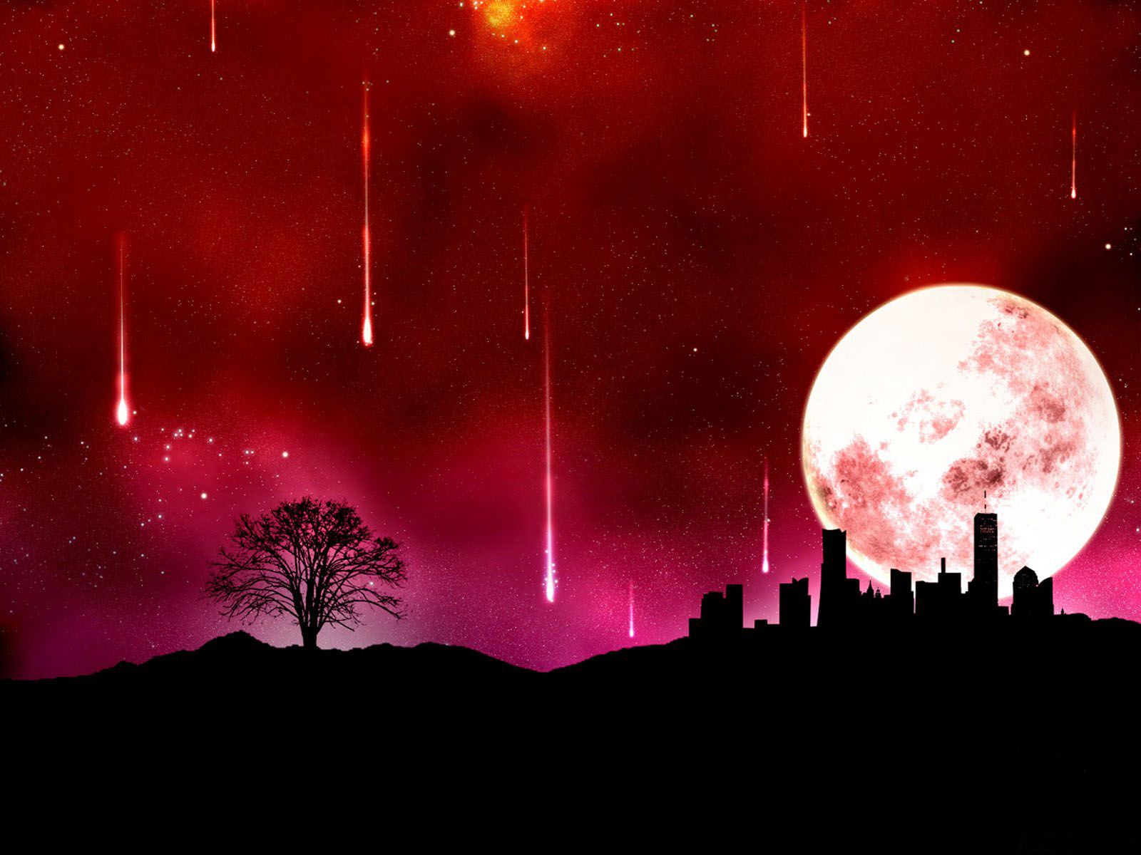 Red Moon Anime Wallpapers Wallpaper Cave
