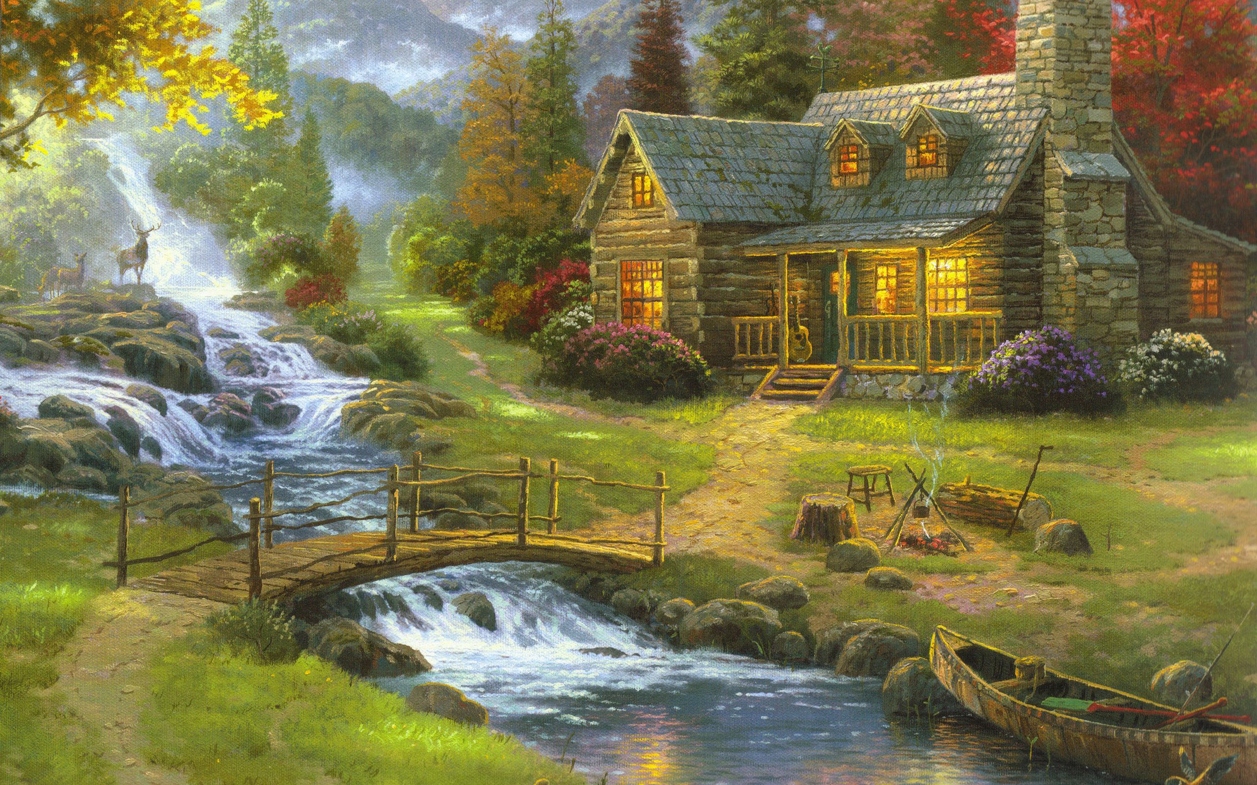Landscape Painting Wallpapers Wallpaper Cave