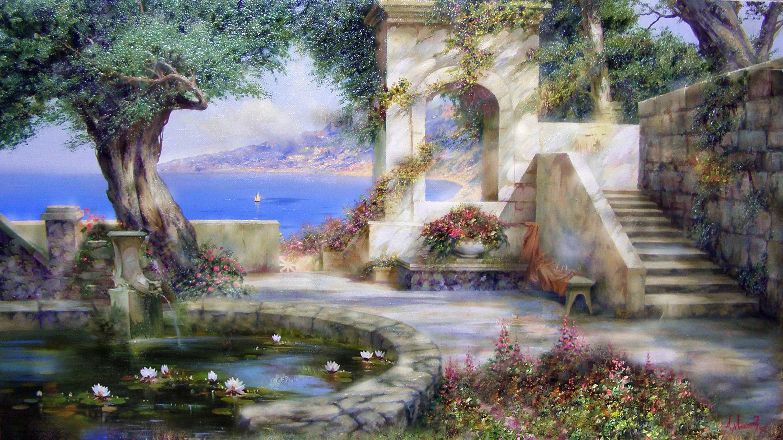 Landscape Painting Wallpapers Wallpaper Cave