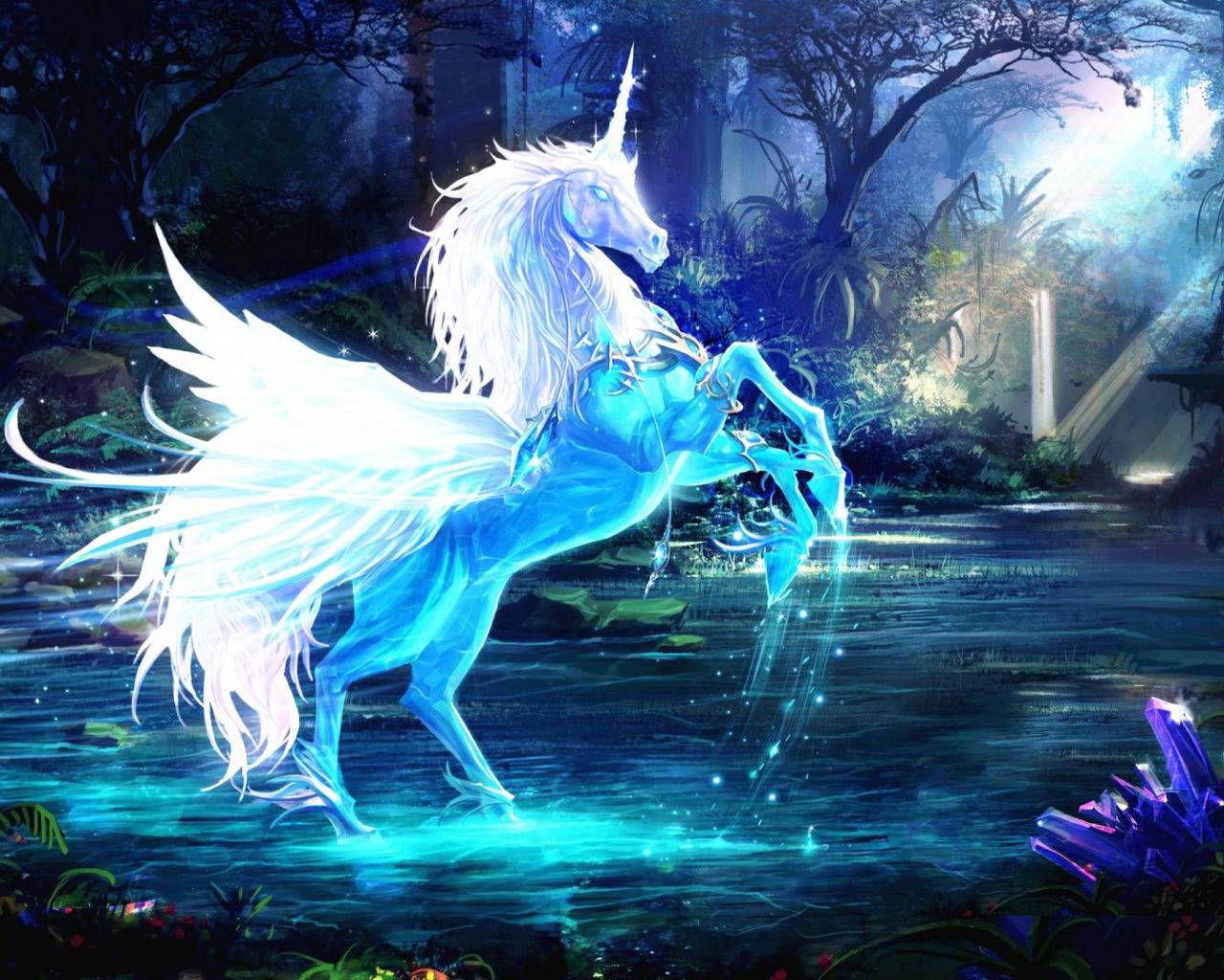 Blue Fire Horse Wallpapers Wallpaper Cave