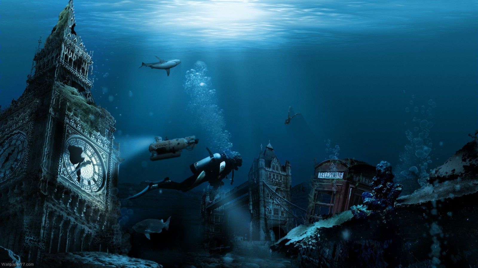 Underwater City Wallpapers Wallpaper Cave