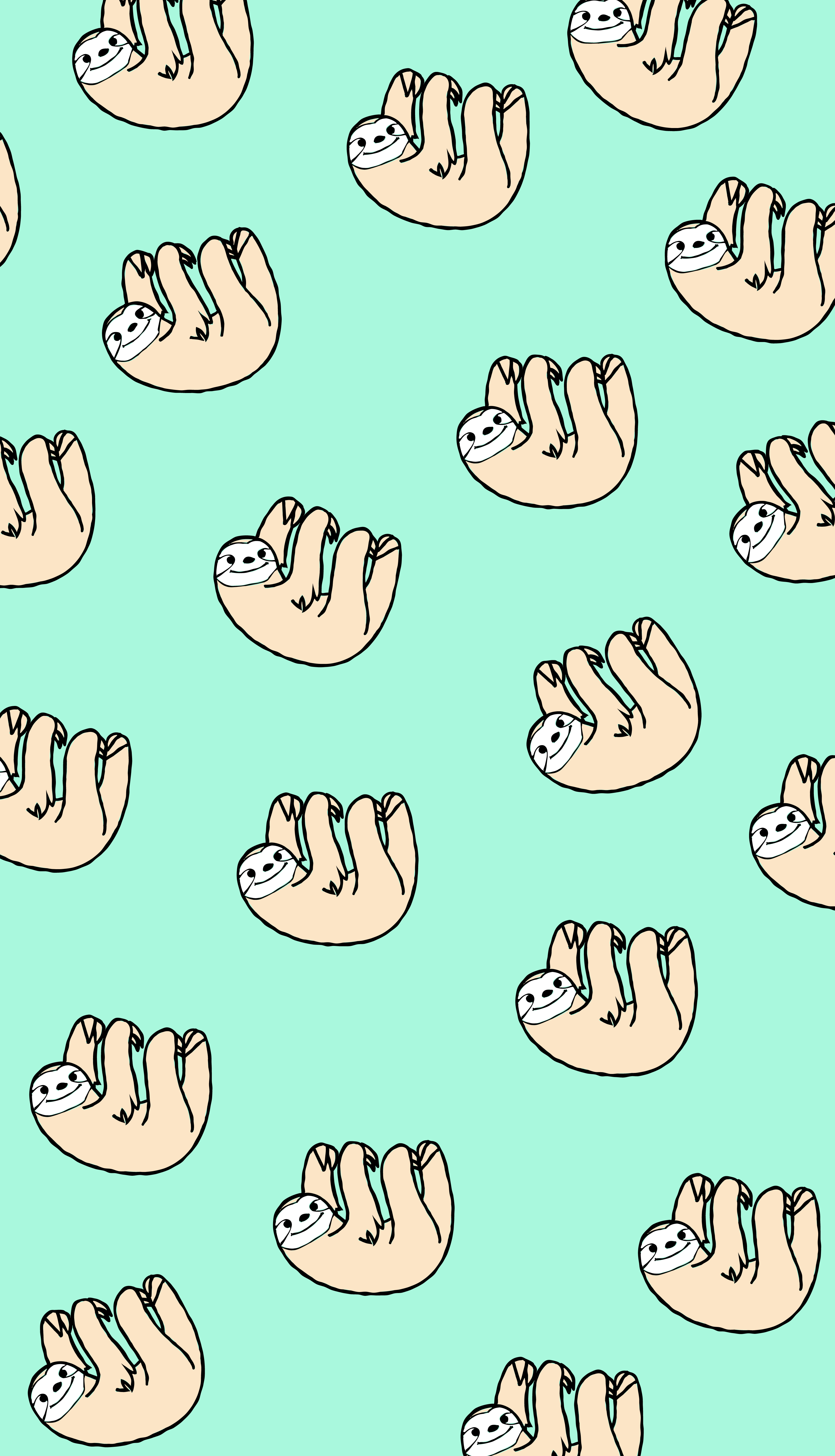 Sloth Cartoon Wallpapers Wallpaper Cave