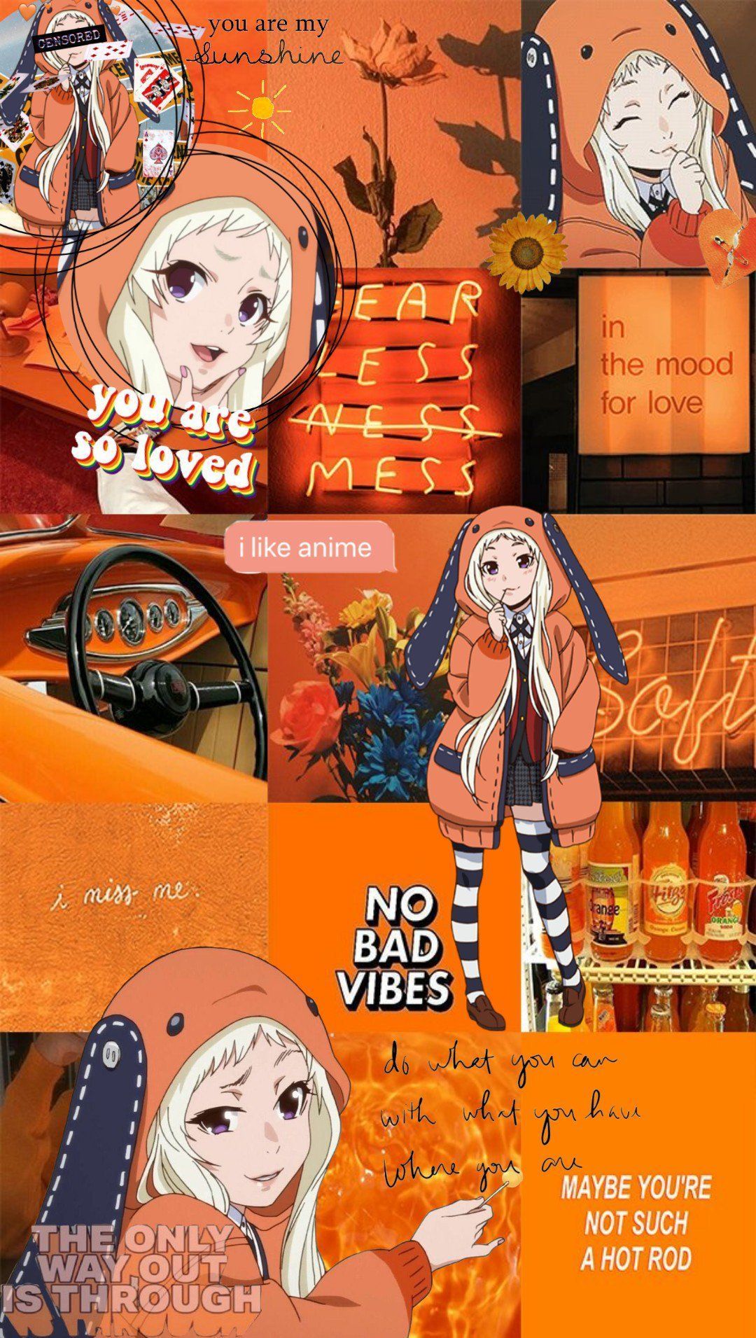 Orange Aesthetic Anime Wallpapers Wallpaper Cave