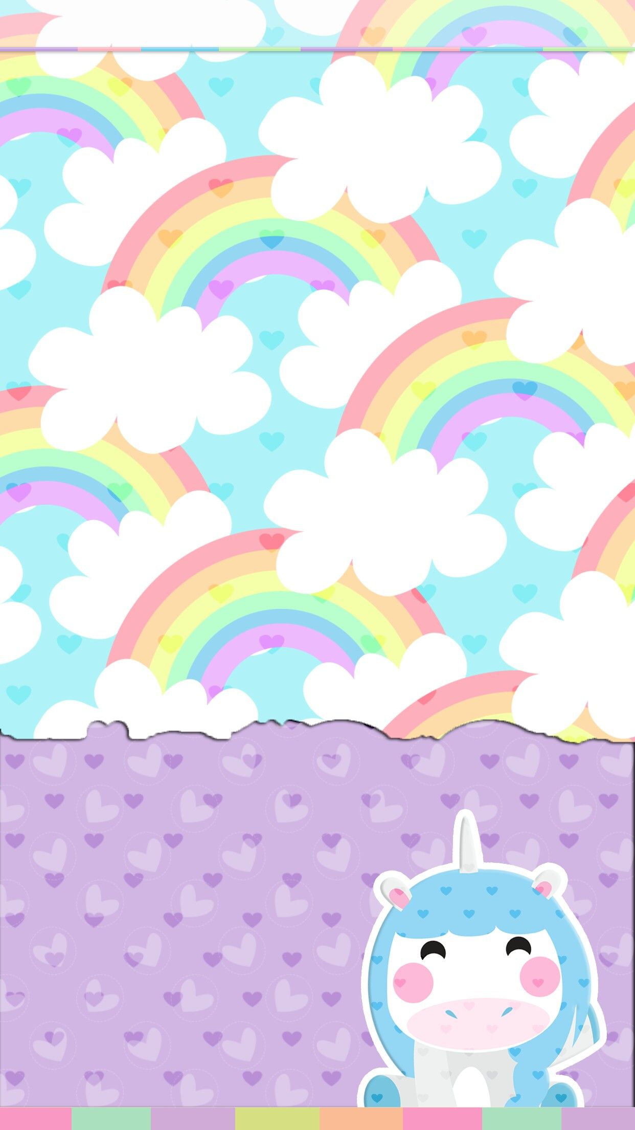 Kawaii Rainbow Wallpapers Wallpaper Cave