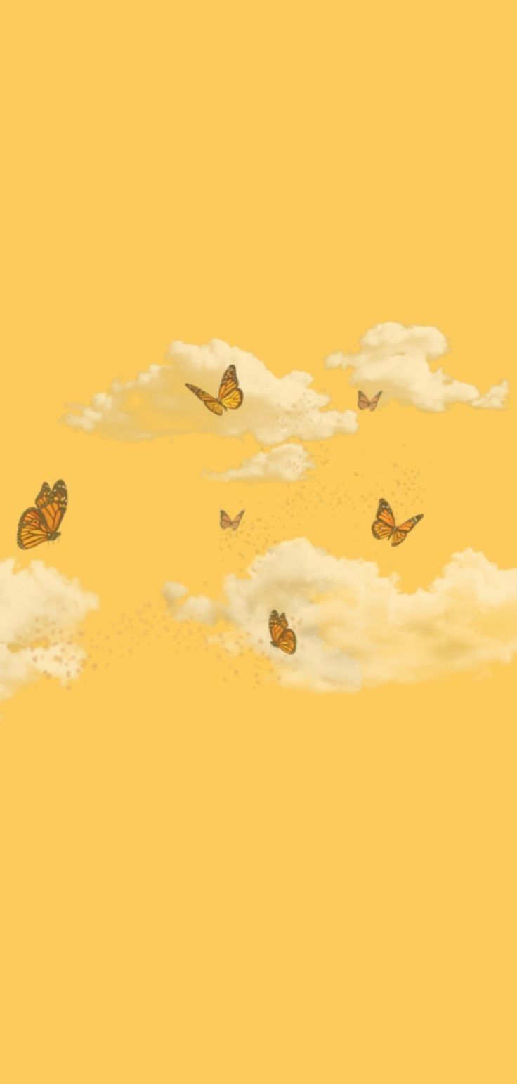 Yellow Butterfly Aesthetic Wallpapers Wallpaper Cave