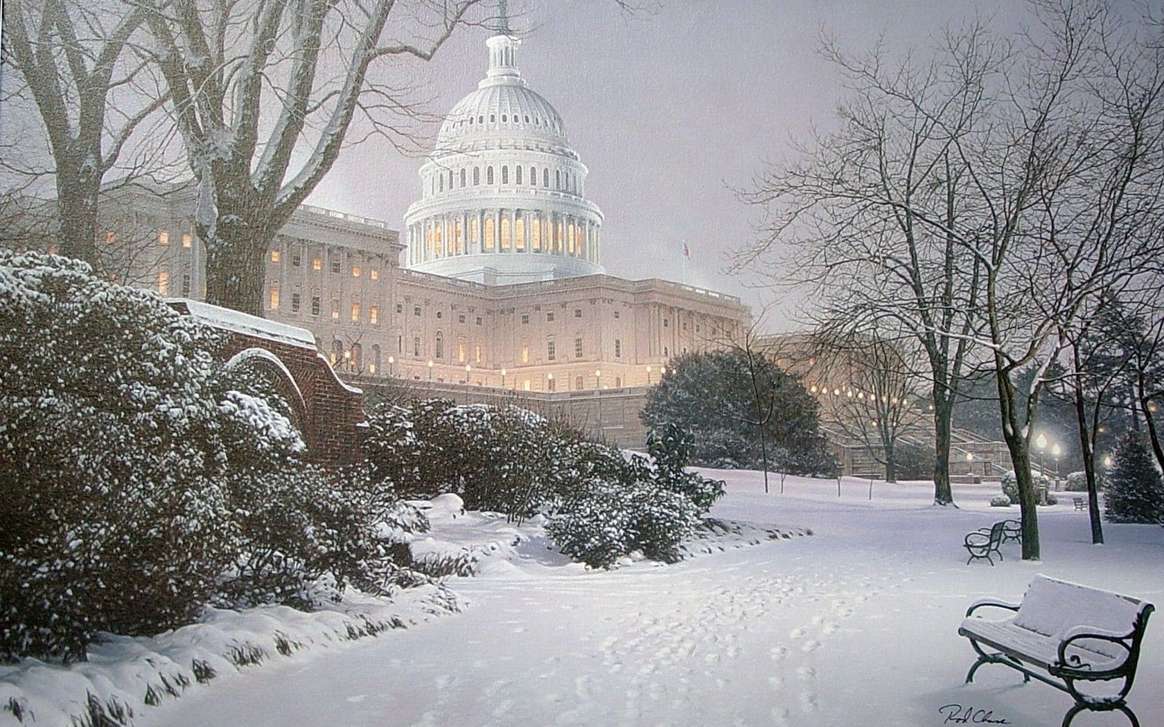 White House Winter Wallpapers Wallpaper Cave