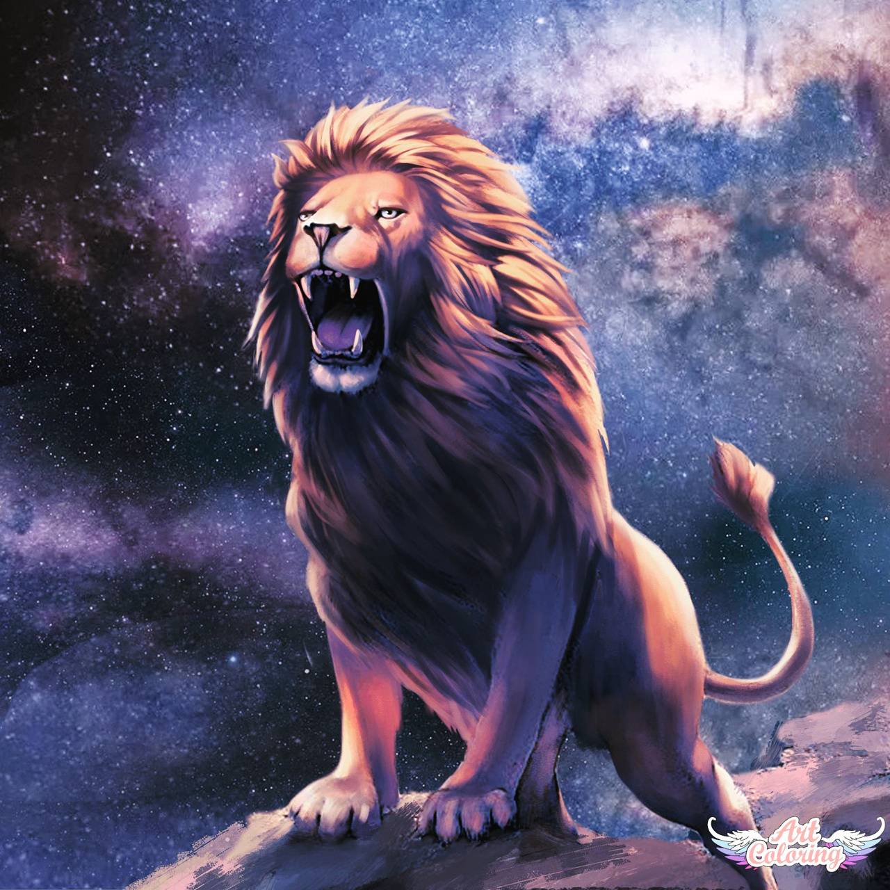 Galaxy Lion Wallpapers Wallpaper Cave