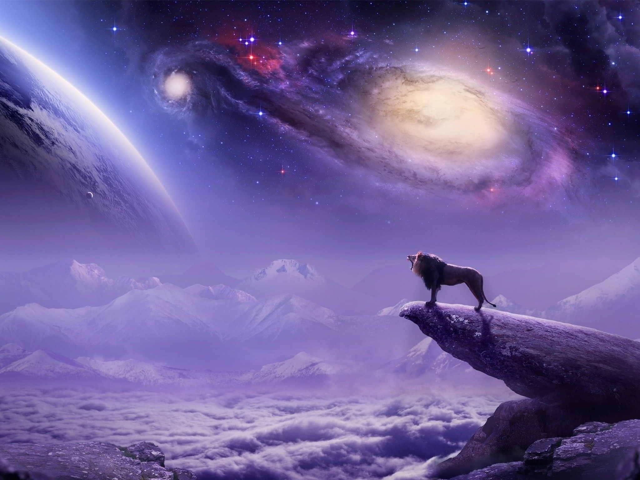 Galaxy Lion Wallpapers Wallpaper Cave