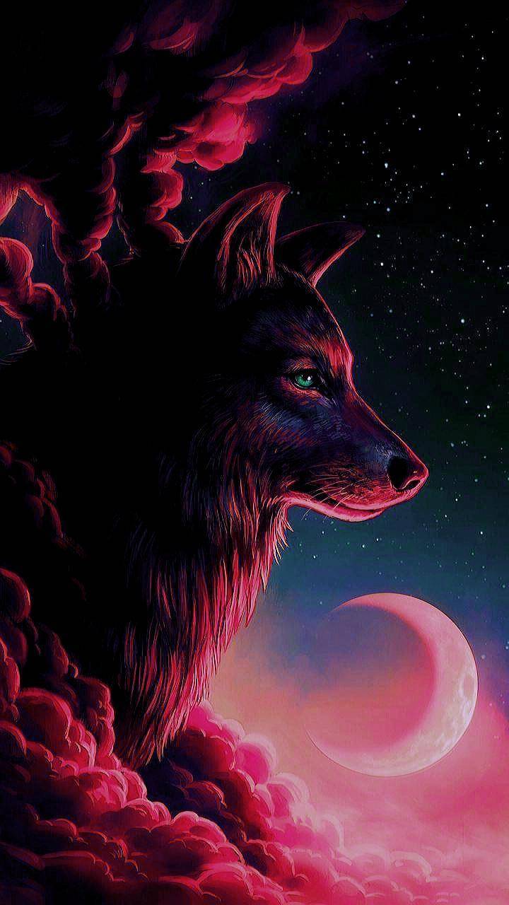 Blue And Red Wolf Wallpapers Wallpaper Cave