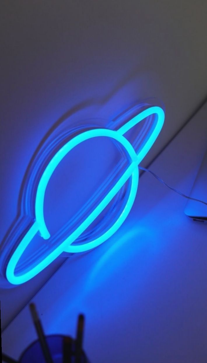 Neon Blue Aesthetic Wallpaper