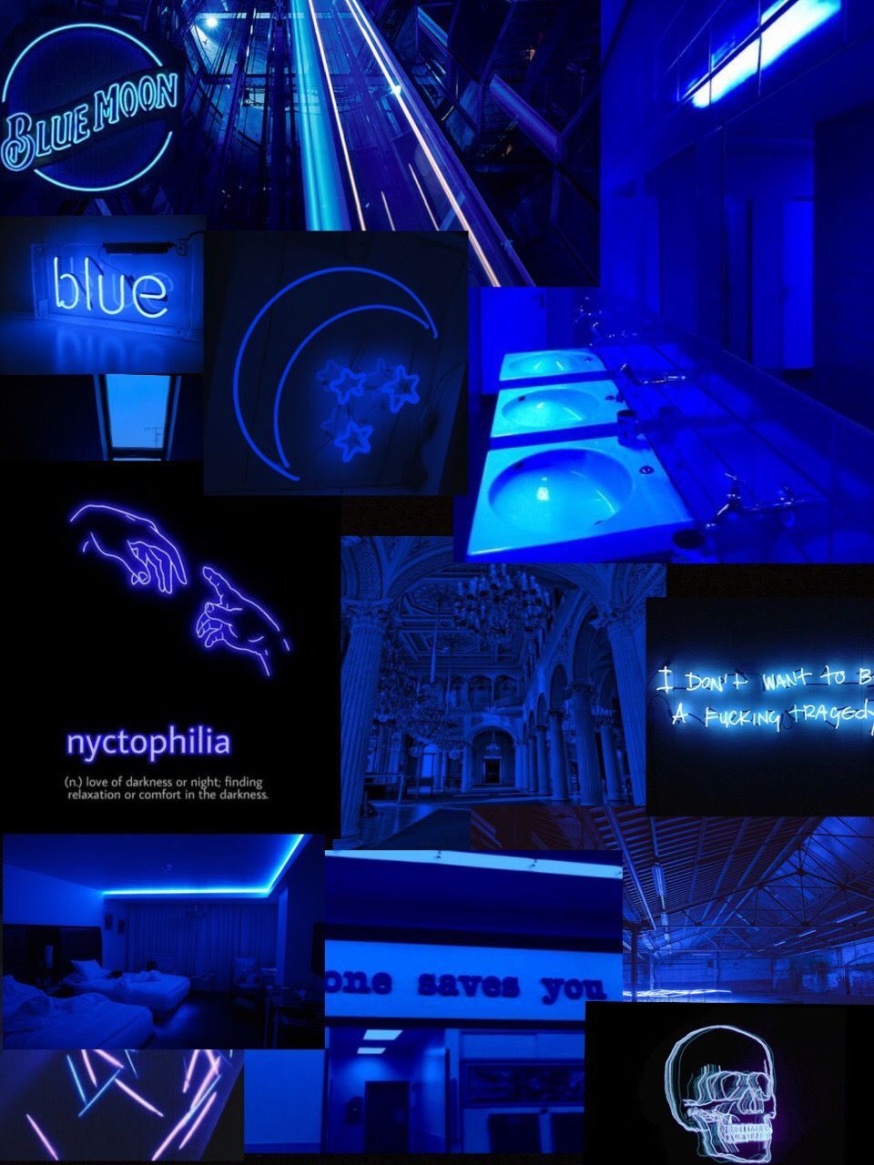 Blue Aesthetic Neon Wallpapers Wallpaper Cave