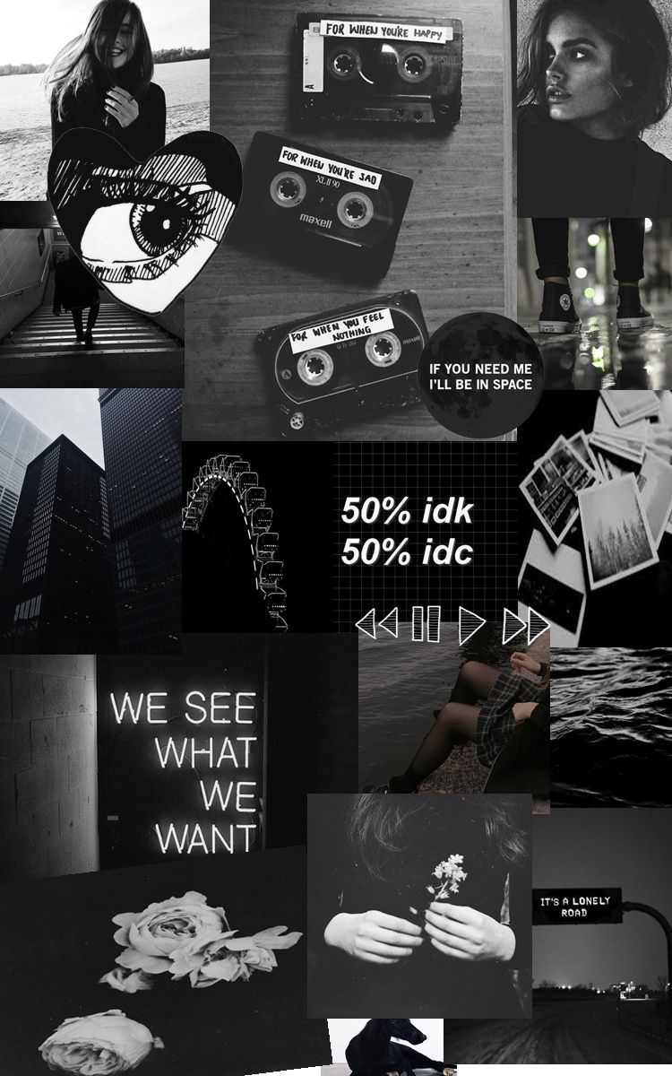 Black And White Collage Wallpapers Wallpaper Cave