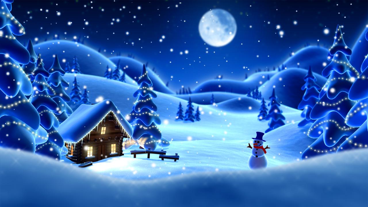 Winter Night Cartoon Wallpapers Wallpaper Cave