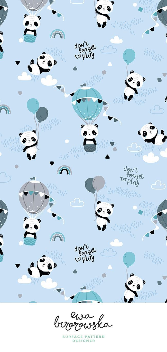 Aesthetic Panda Blue Wallpapers Wallpaper Cave