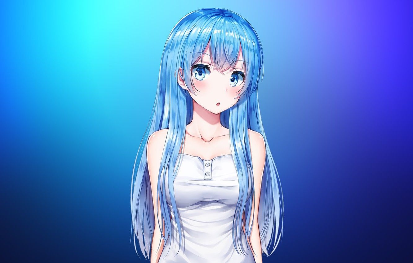 Blue Anime Girl Aesthetic Wallpapers Wallpaper Cave