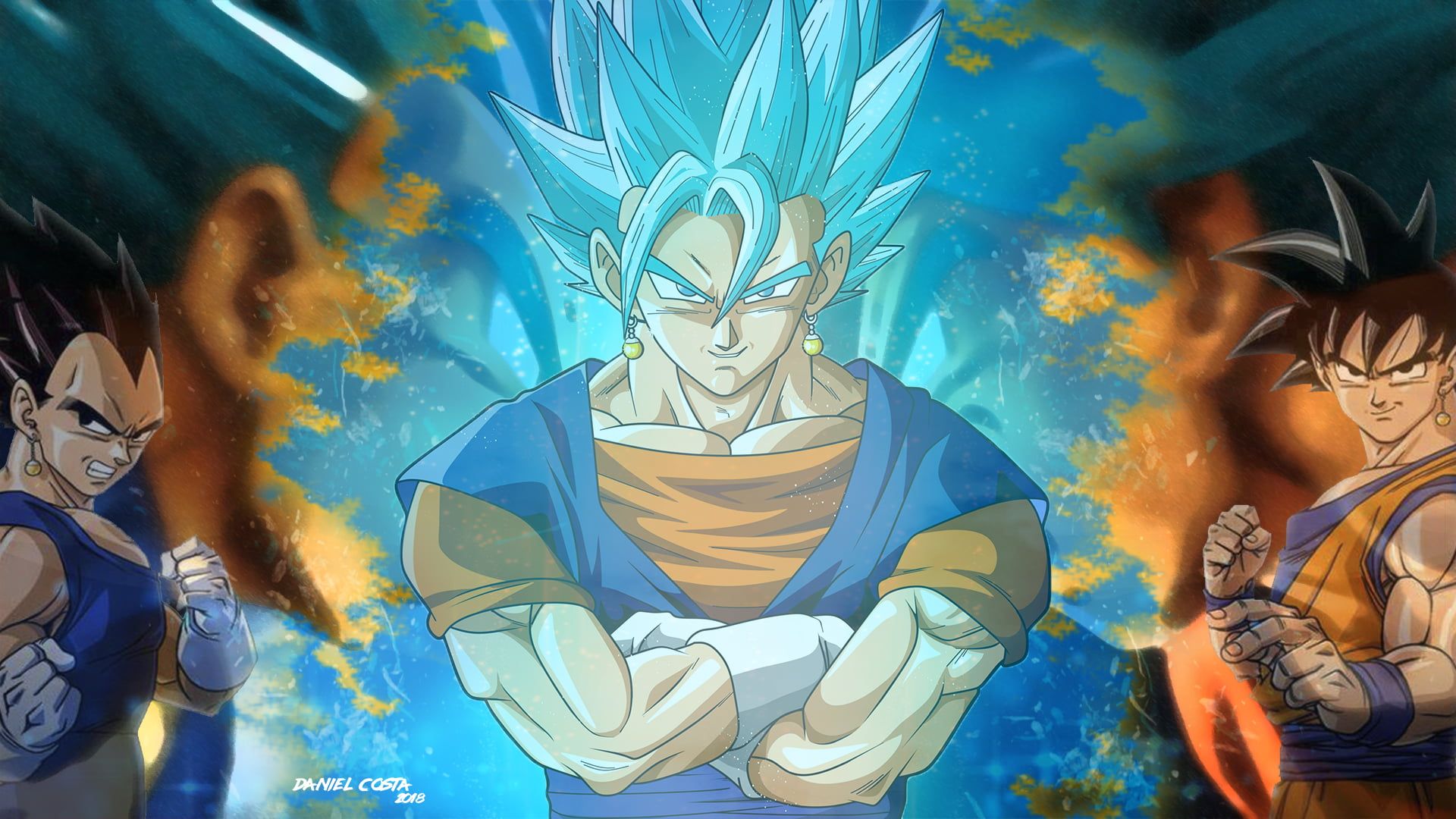 Dragon Ball Z Vegito Blue Wallpapers Wallpaper Cave