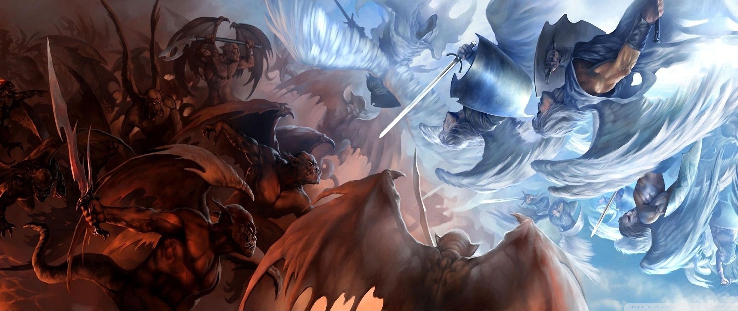 Angel Vs Demon Wallpapers Wallpaper Cave