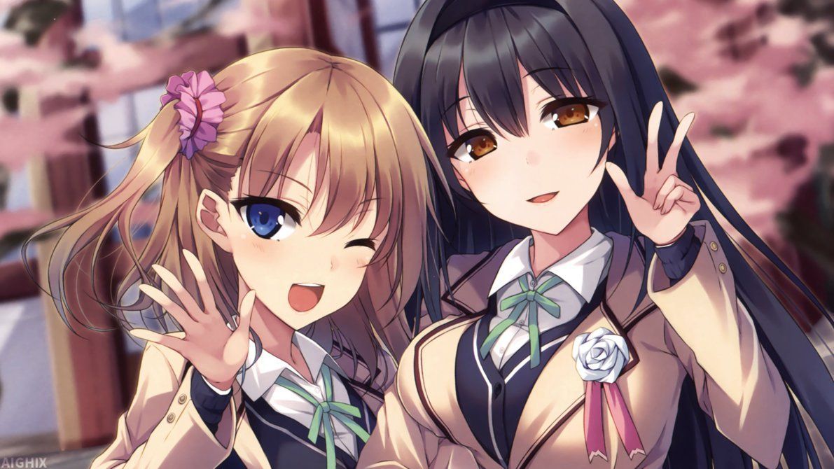 Anime Girl BFF Wallpapers Wallpaper Cave