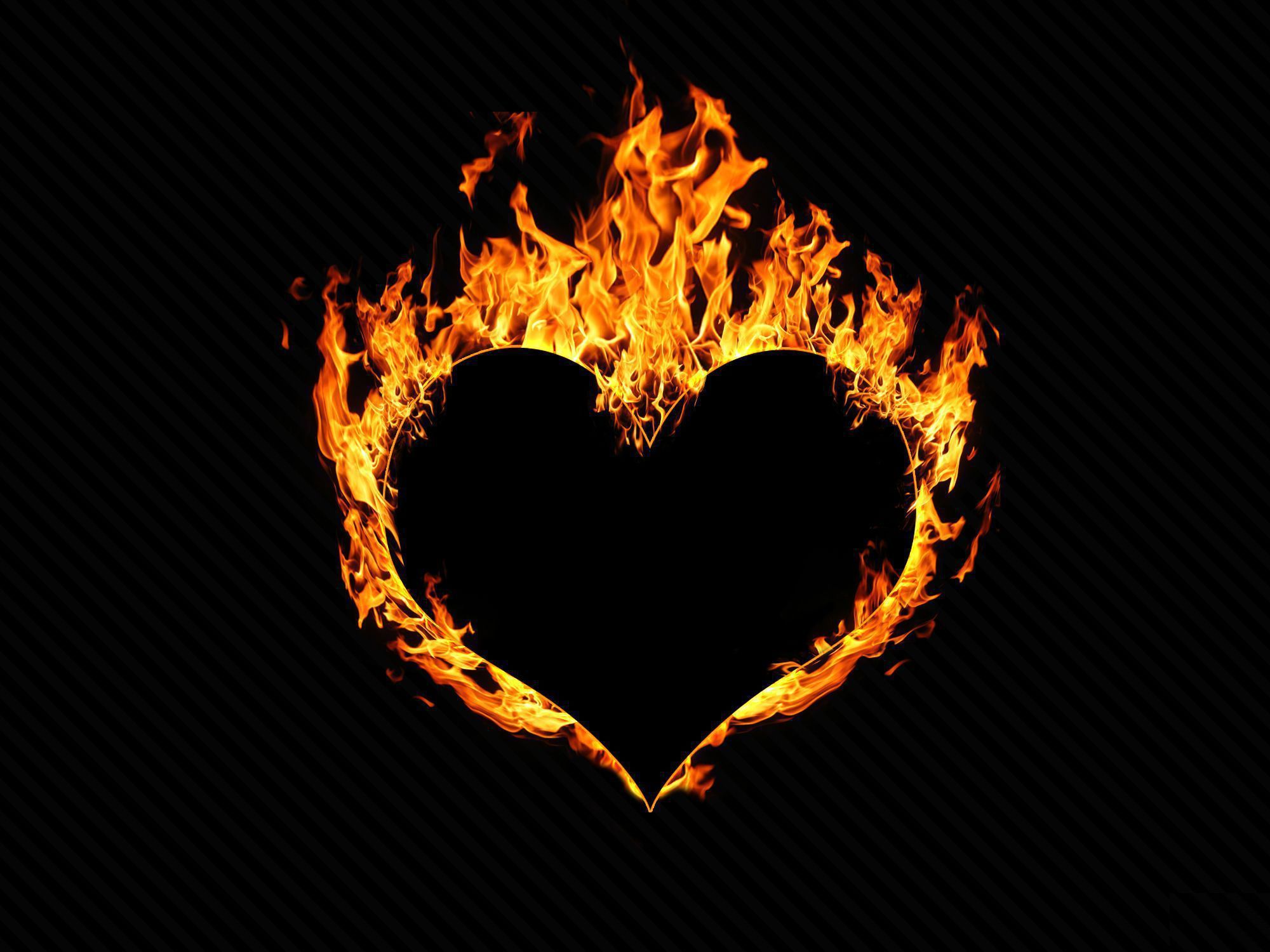 Burning Heart Wallpapers Wallpaper Cave