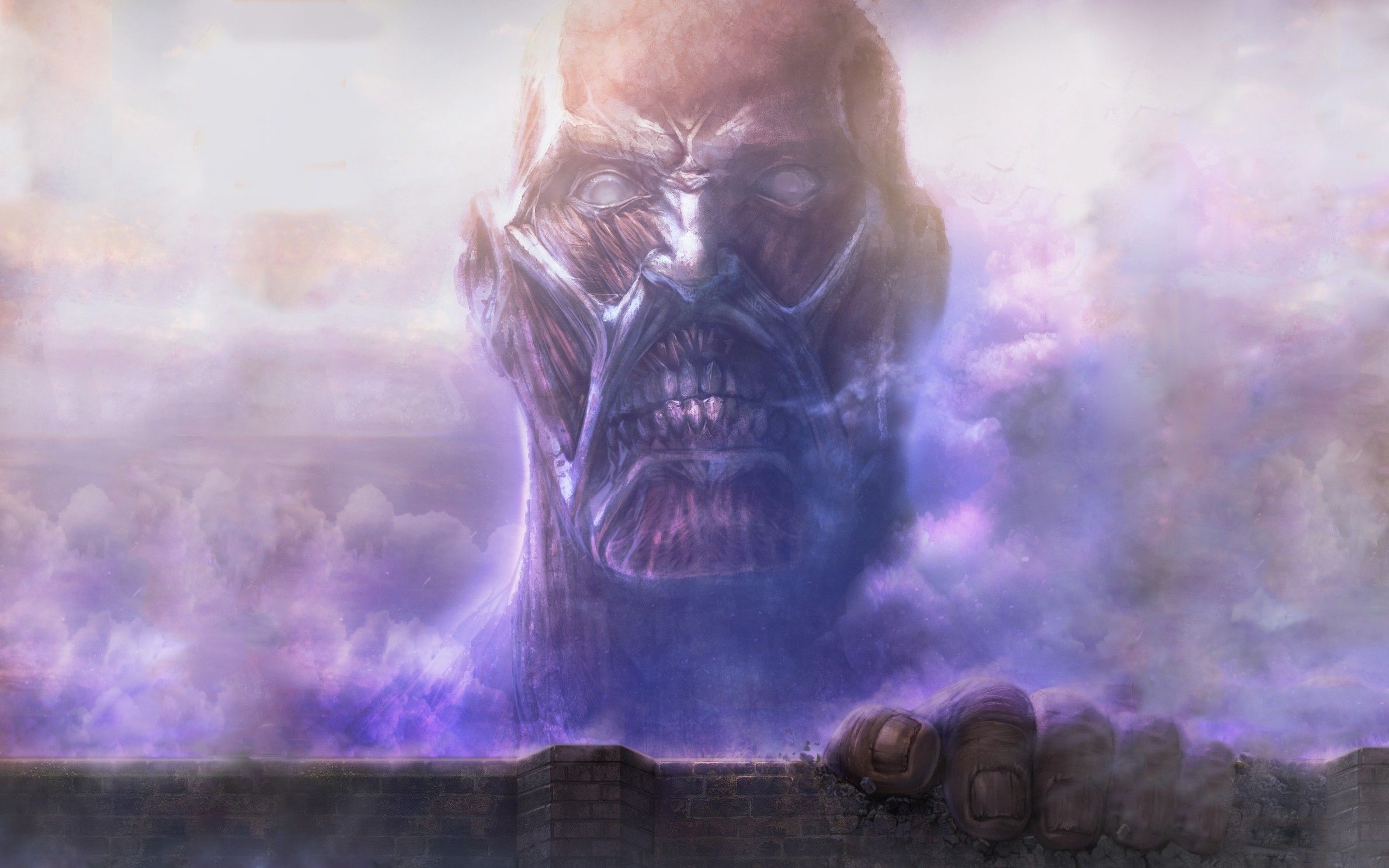Attack On Titan Colossal Titan Wallpapers Wallpaper Cave