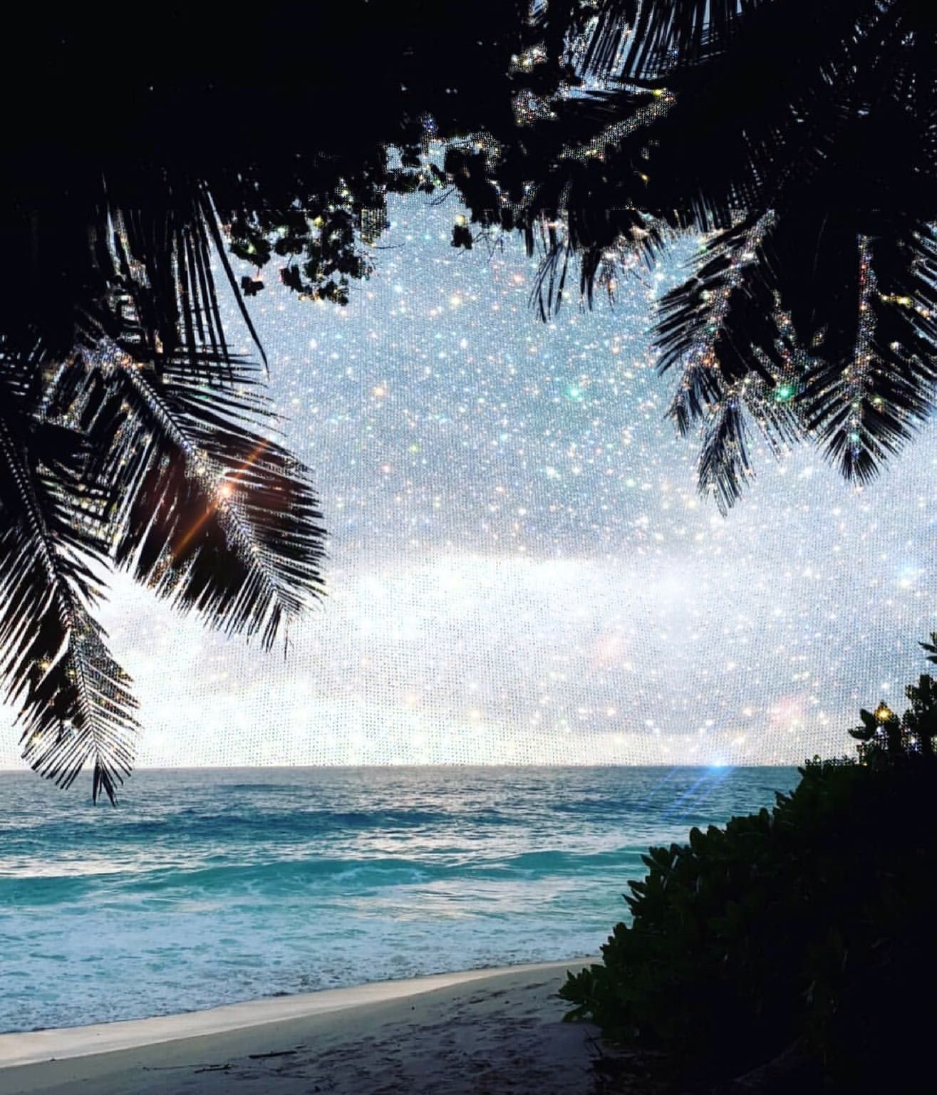 Aesthetic Beach Glitter Wallpapers Wallpaper Cave