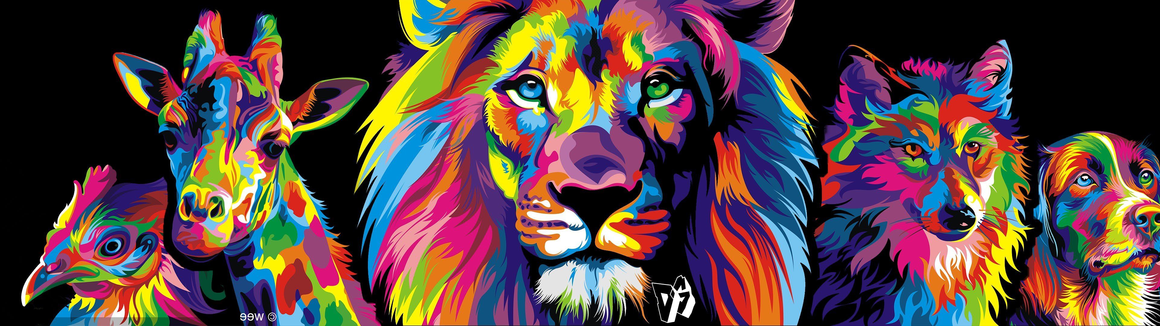 Colorful Lion Wallpapers Wallpaper Cave