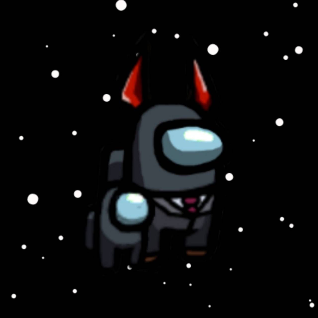 Among Us Character Black Background