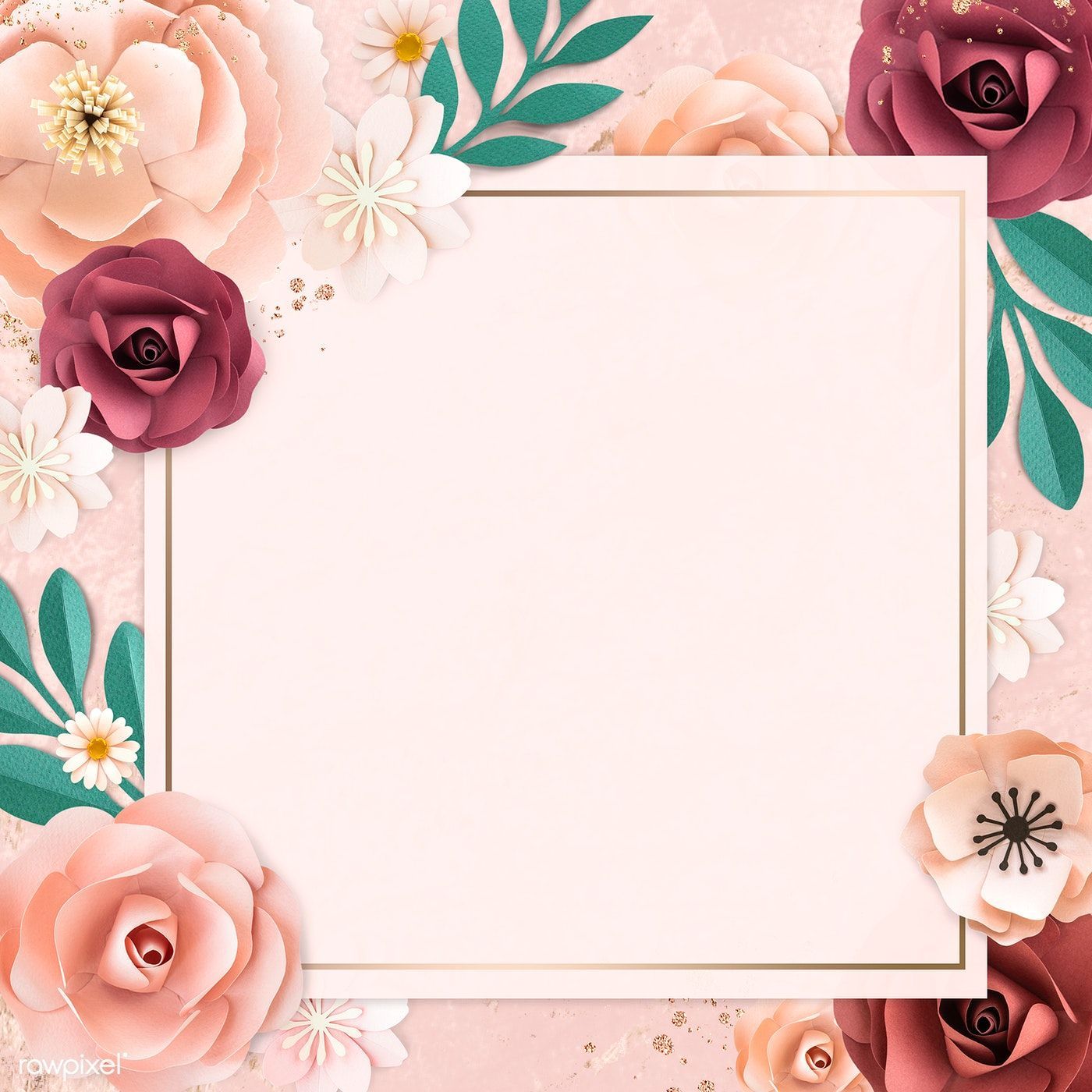 Flower Frame Wallpapers Wallpaper Cave