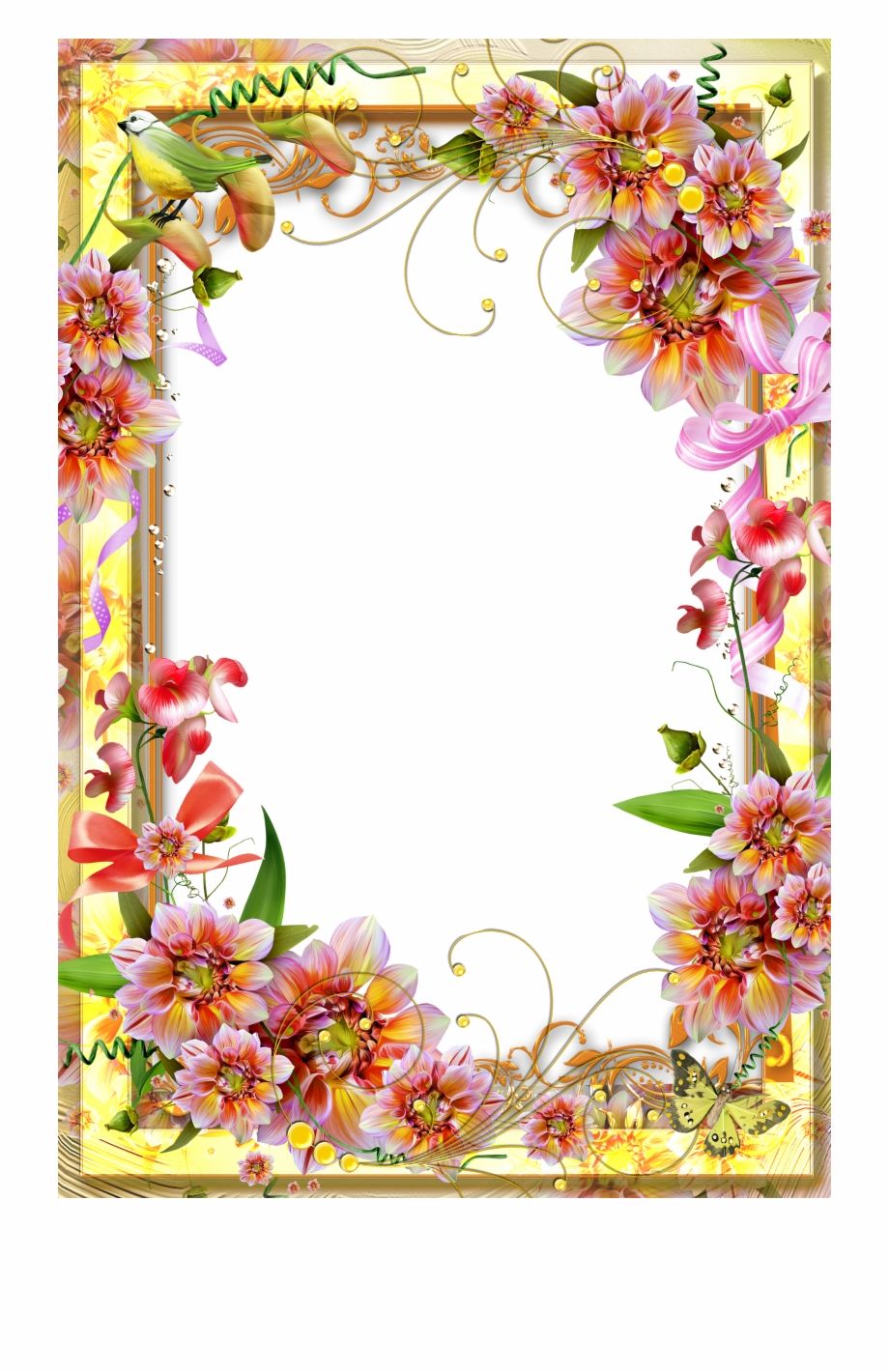 Flower Frame Wallpapers Wallpaper Cave